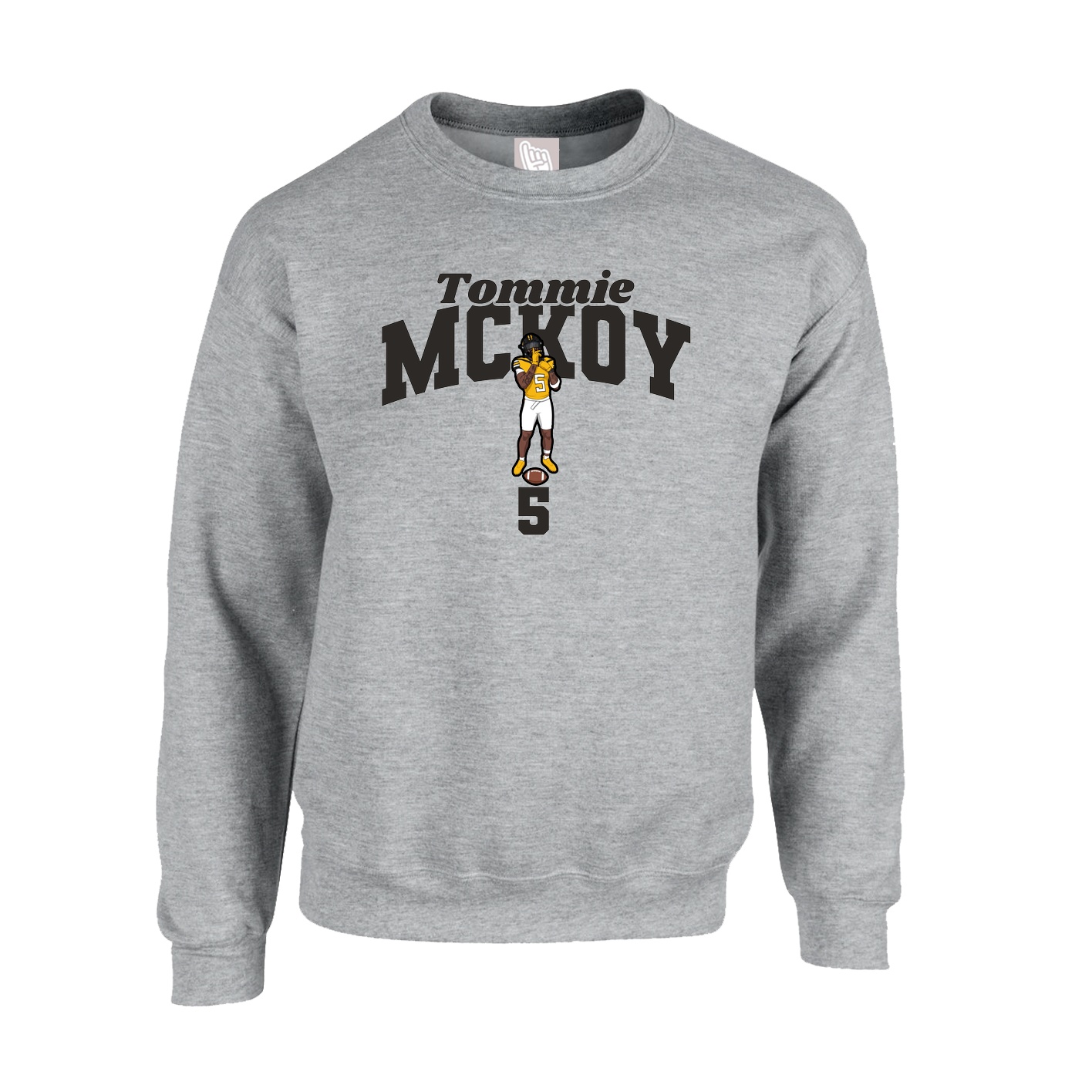 Fleece Crew — Signature Arch in Grey