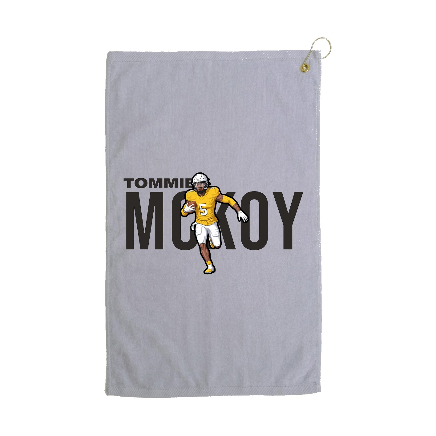 Golf Towel — Player Name in Grey