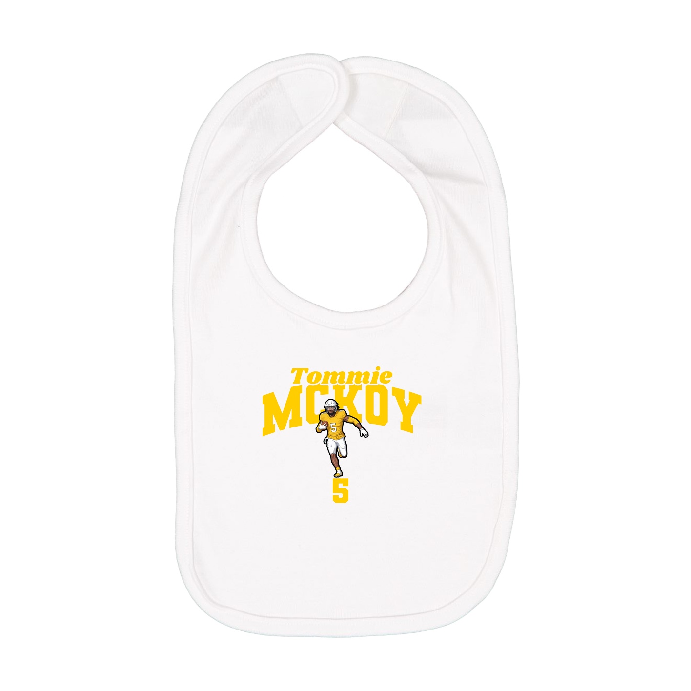 Infant Bib — Signature Arch in White