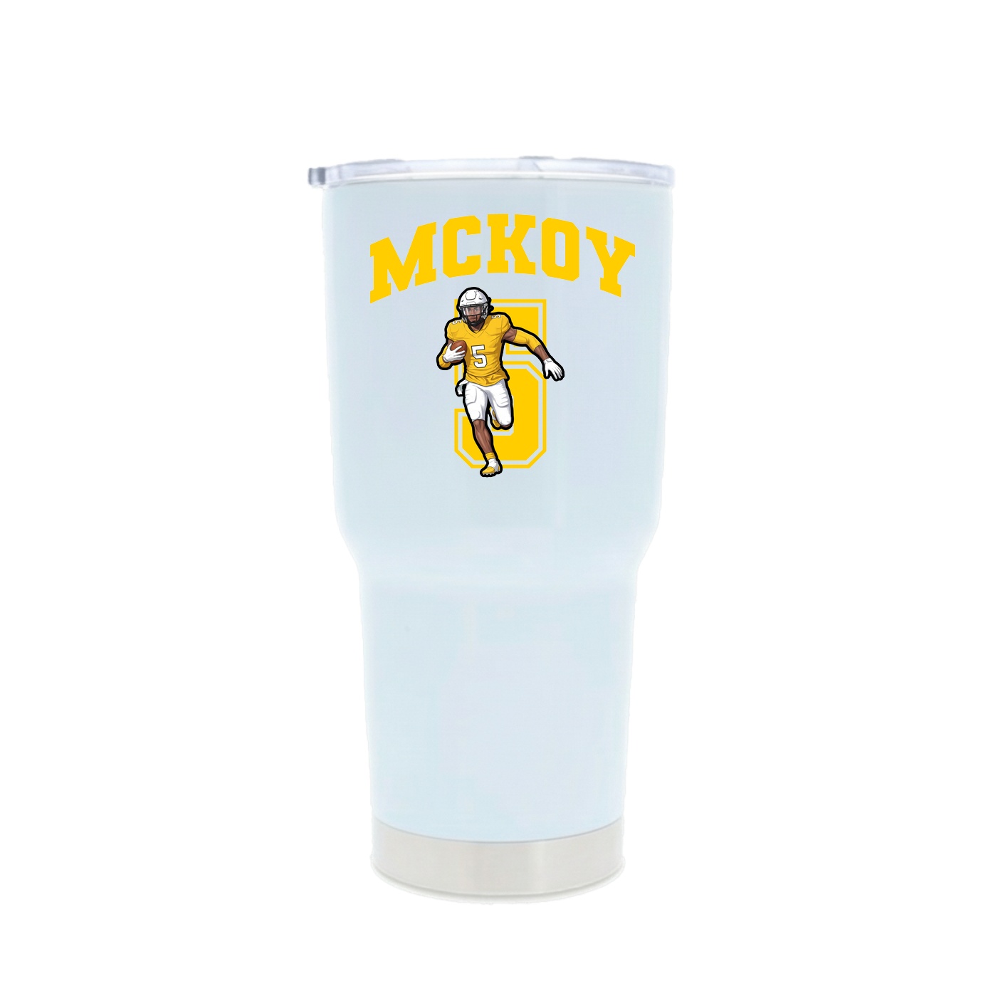 30oz Stainless Steel Tumbler — Number in White