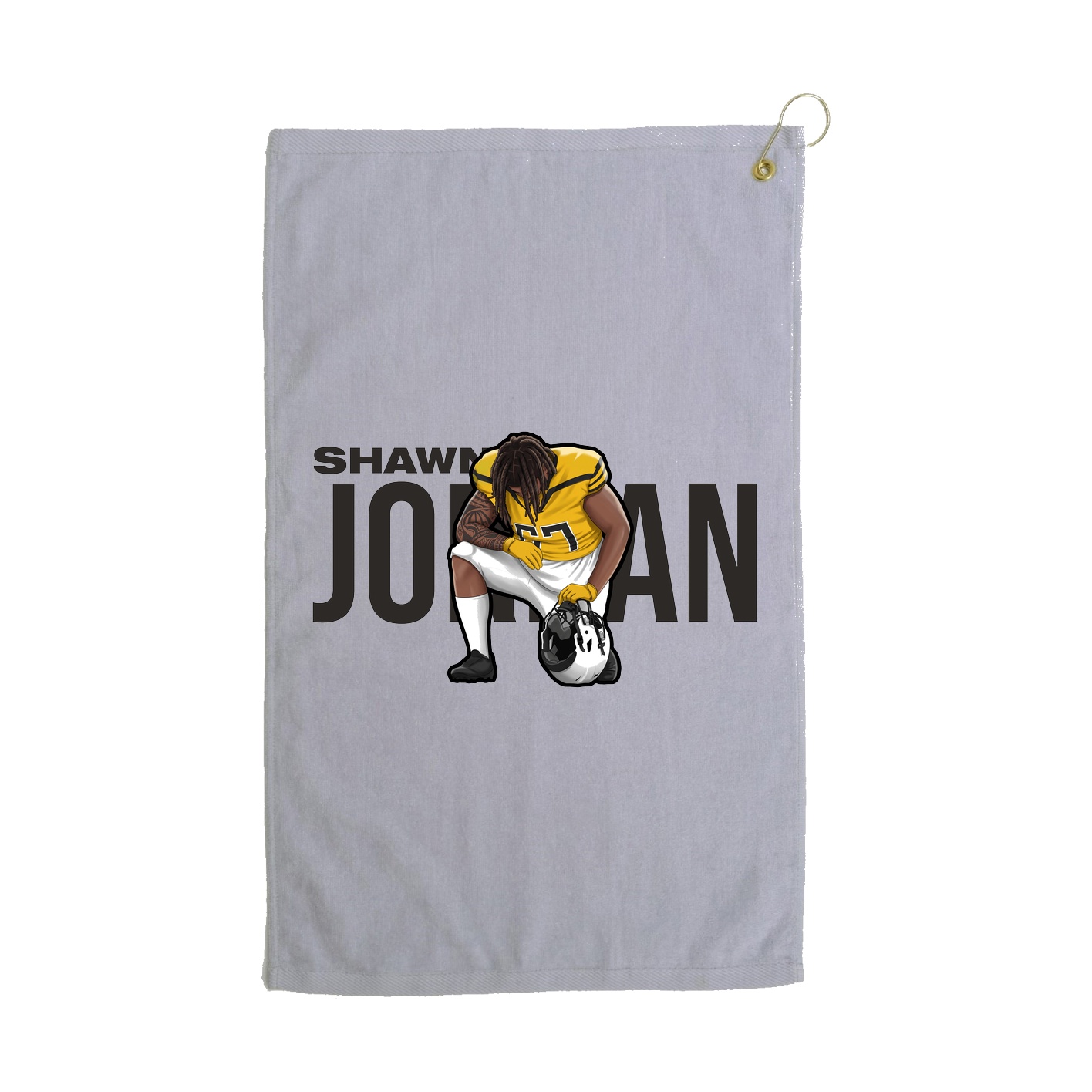 Golf Towel — Player Name in Grey