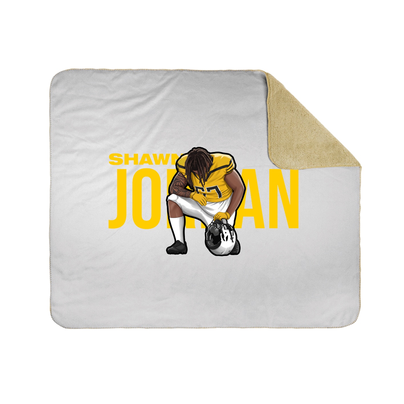 Throw Blanket — Player Name in White