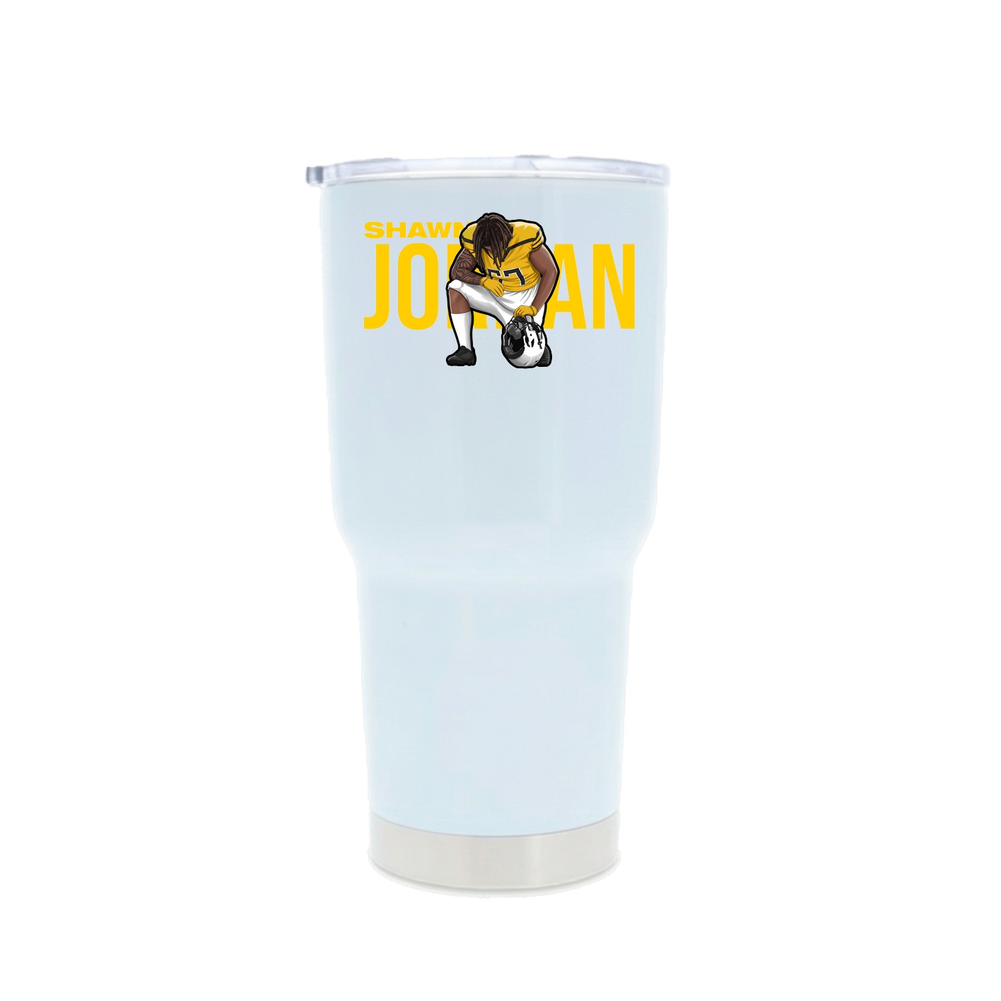 30oz Stainless Steel Tumbler — Player Name in White