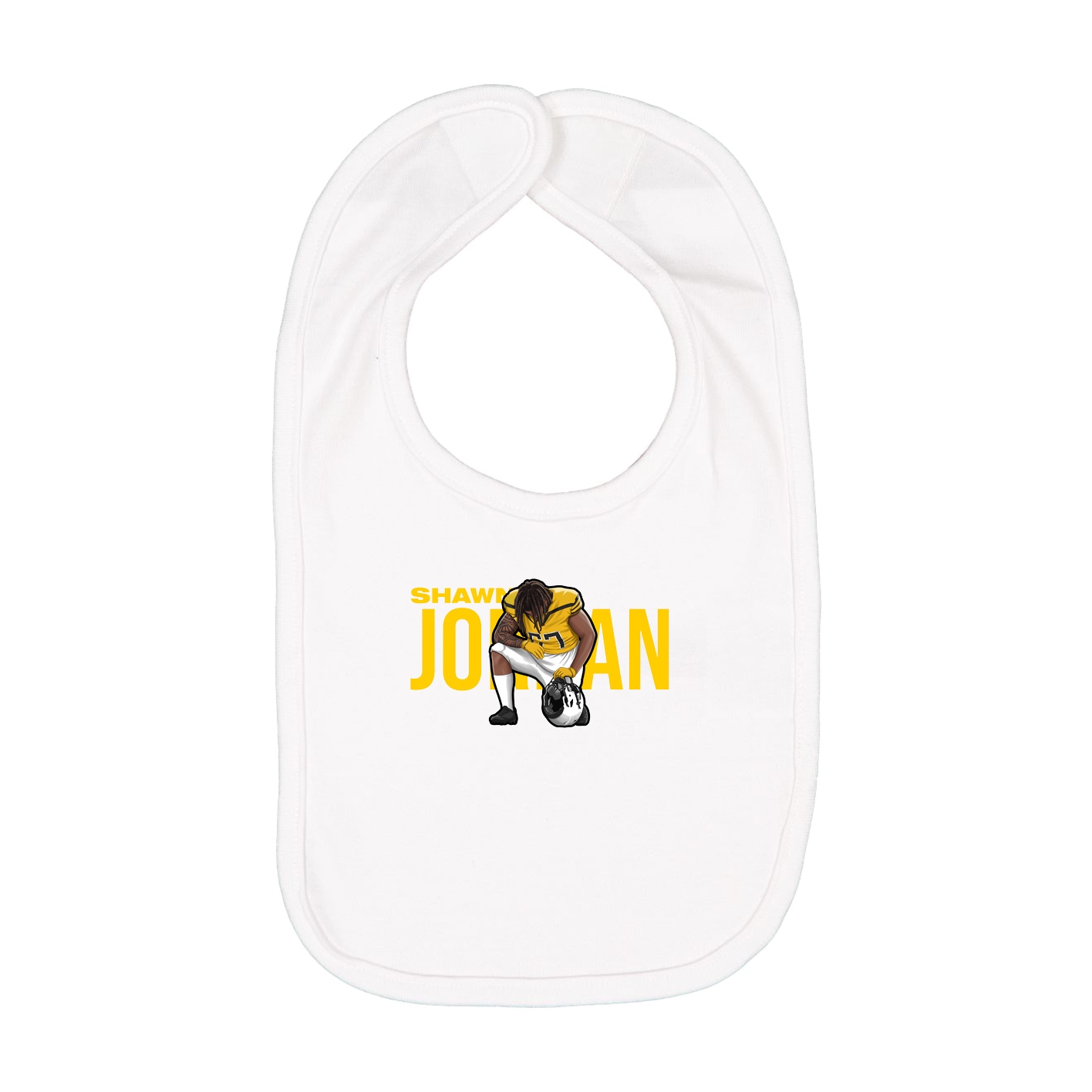 Infant Bib — Player Name in White