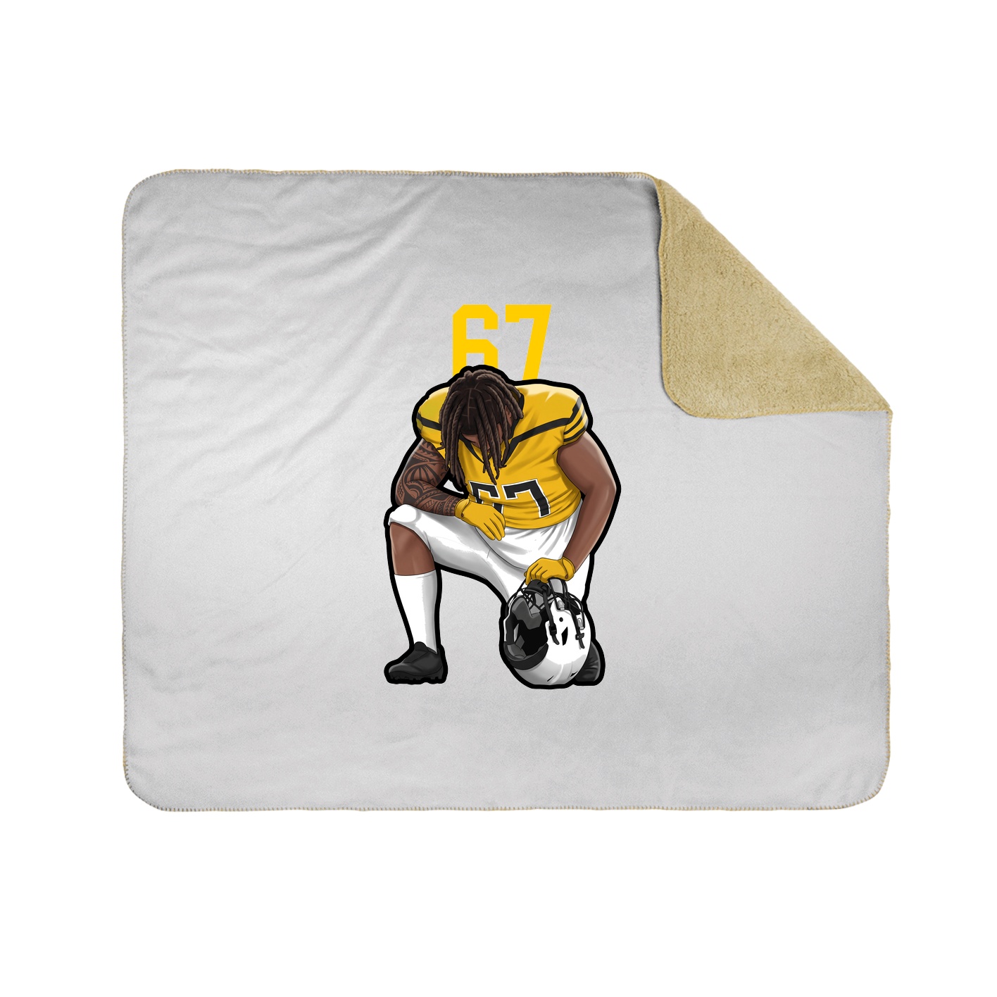 Throw Blanket — Number Top in White