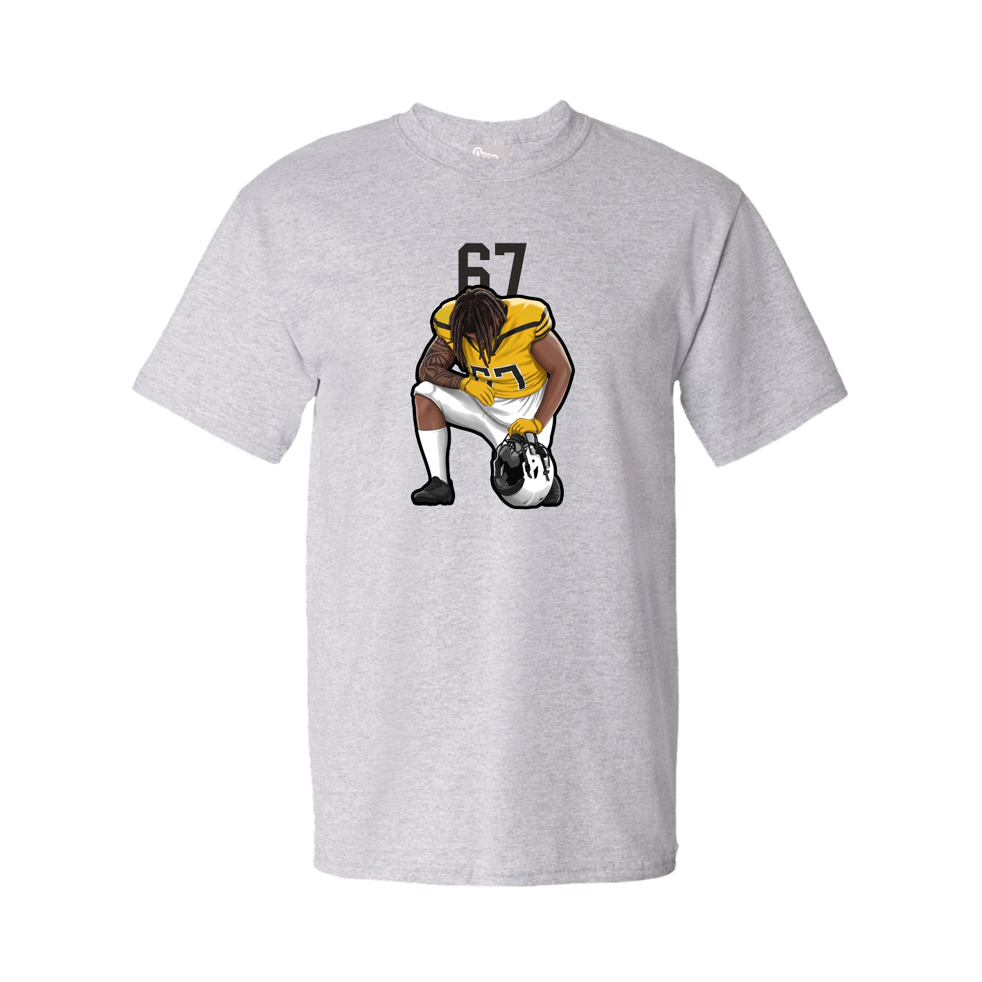 Youth Tee — Number Top in Grey