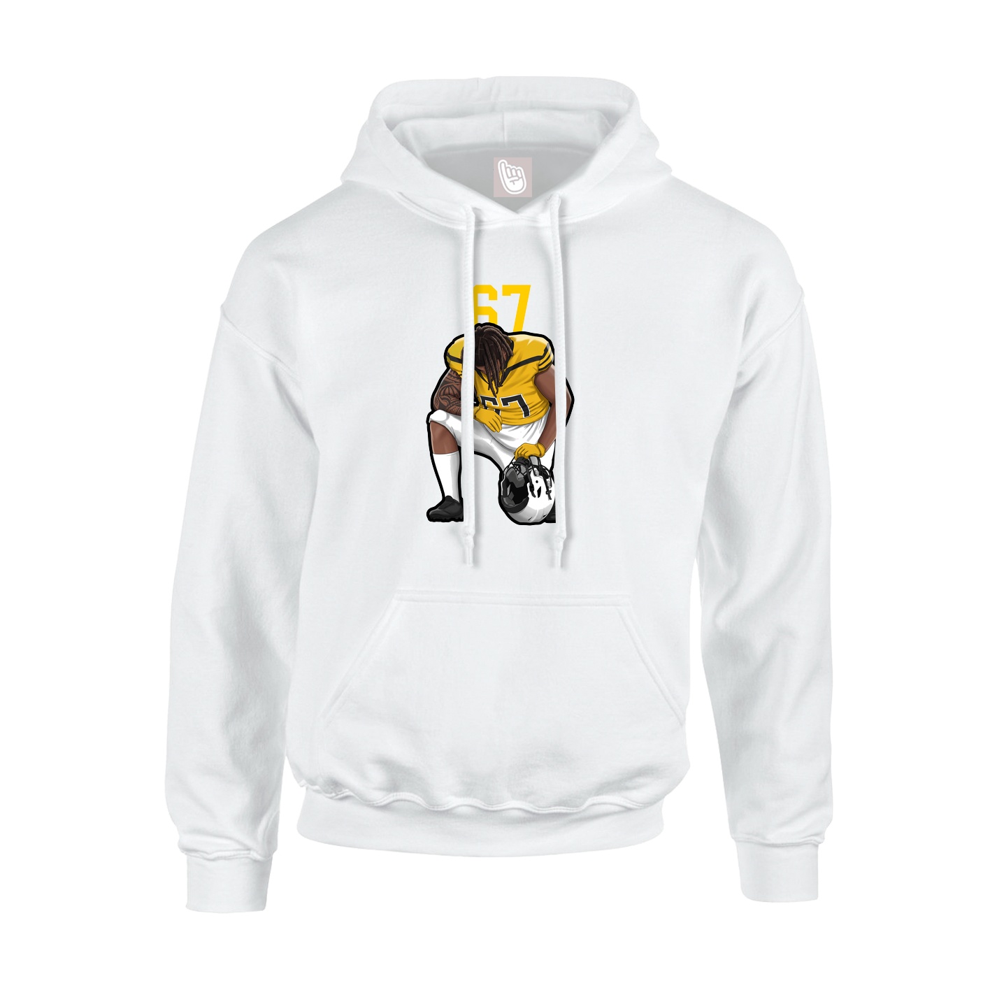 Hoodie — Number Top in White