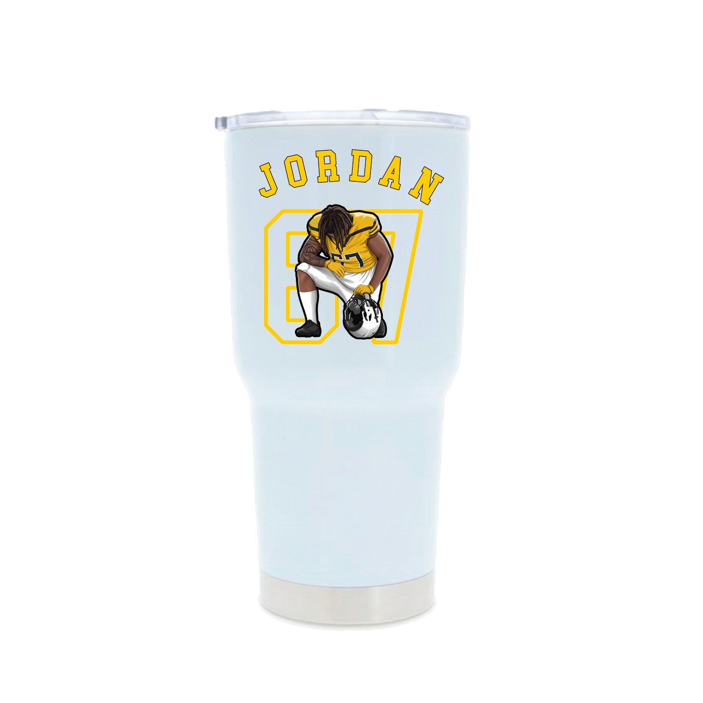30oz Stainless Steel Tumbler — Shirsey Arch in White