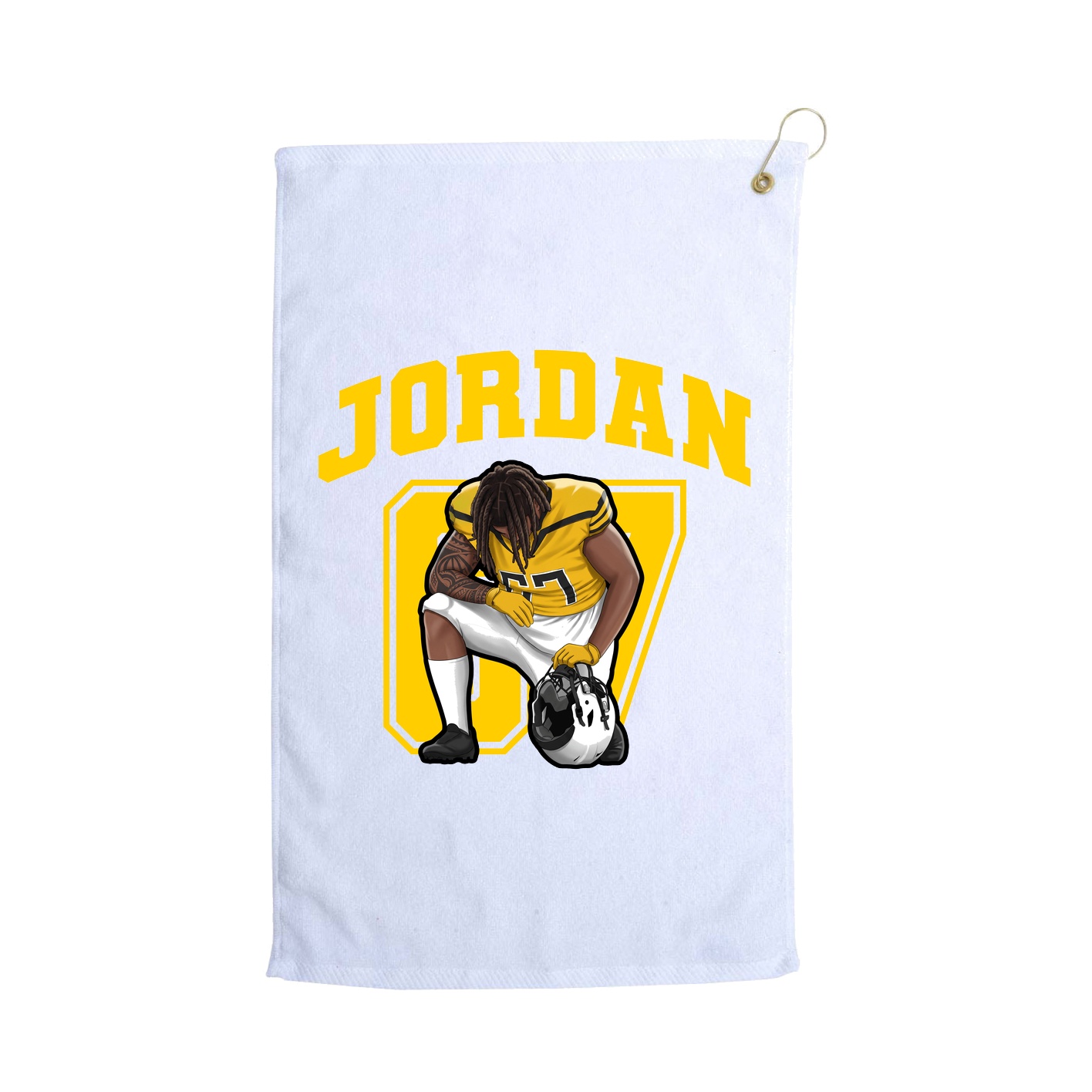 Golf Towel — Number in White