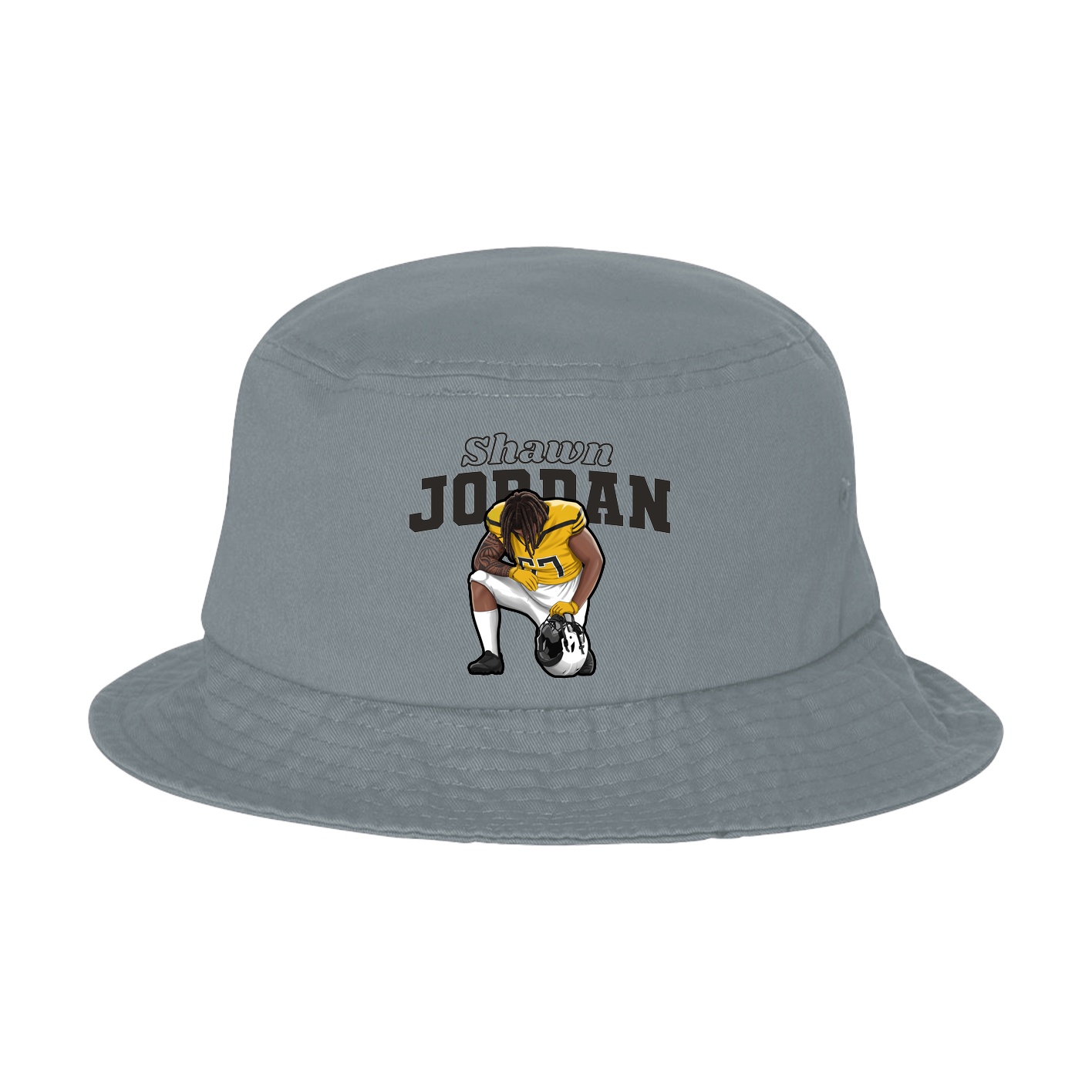 Bucket Cap — Name Arch in Grey