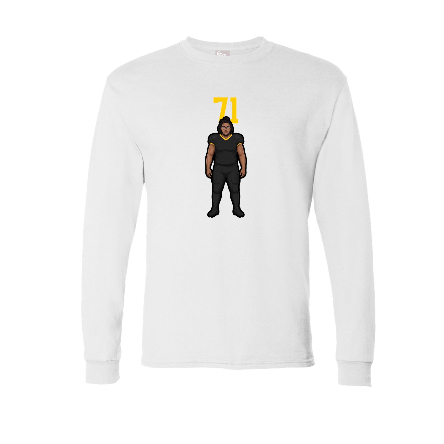 Long Sleeve Tee — Number Top in White