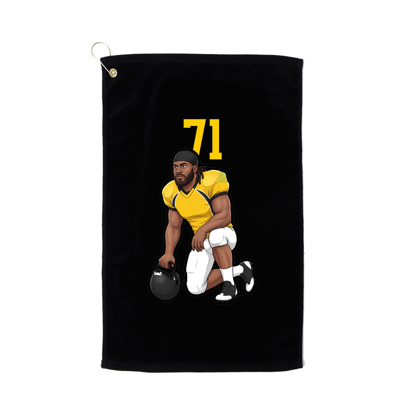 Golf Towel — Number Top in Black