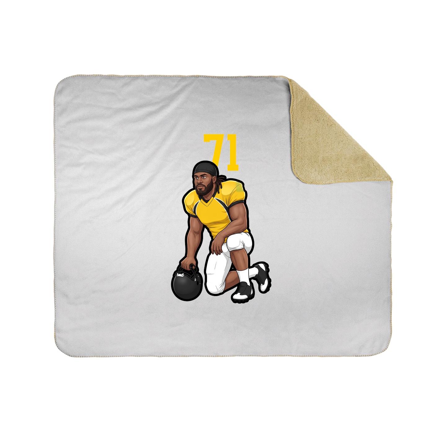 Throw Blanket — Number Top in White
