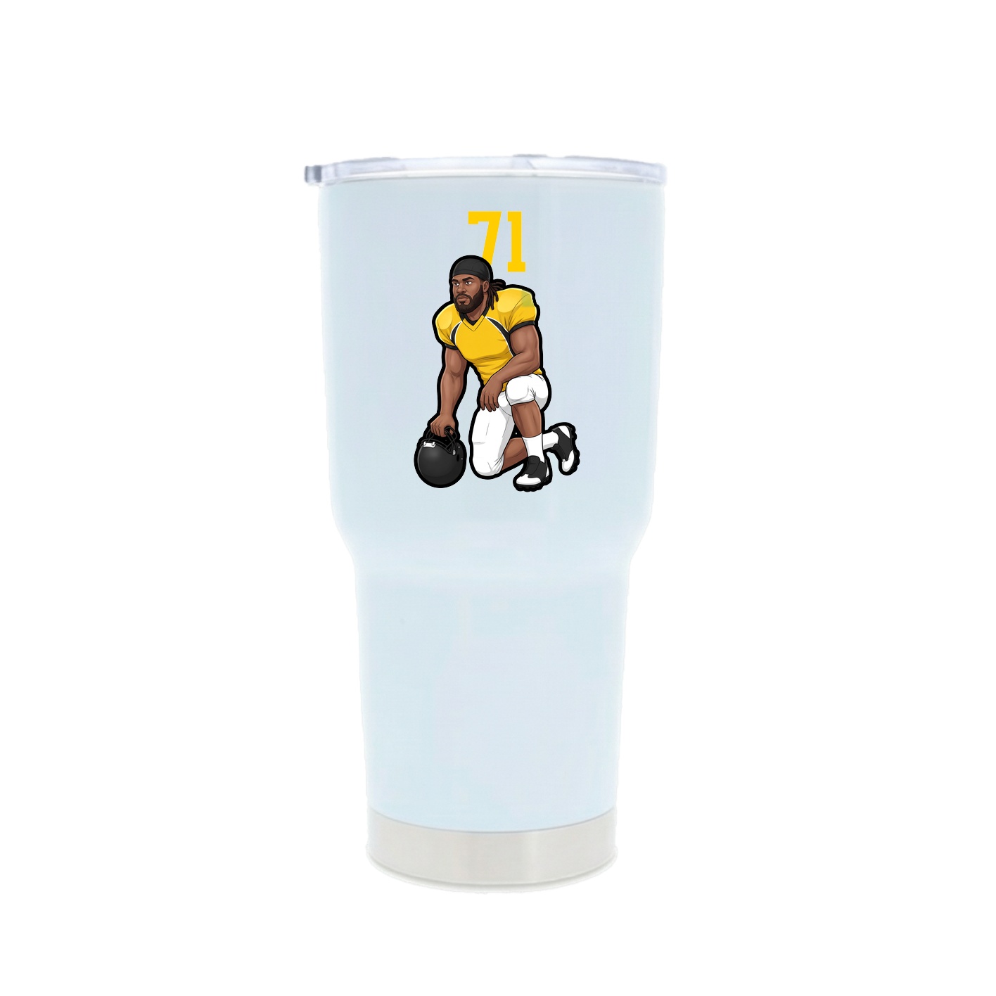 30oz Stainless Steel Tumbler — Number Top in White