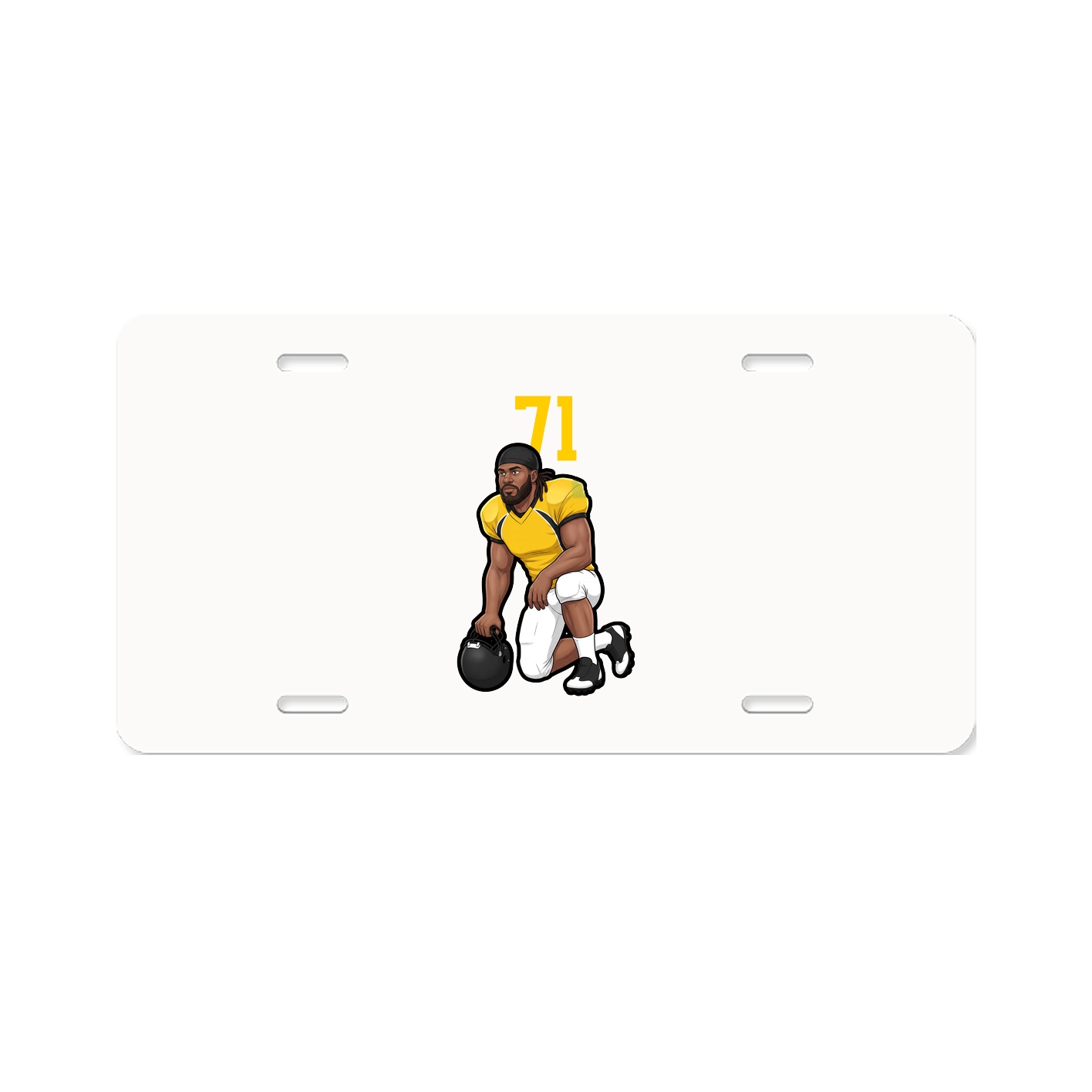 License Plate — Number Top in Classic