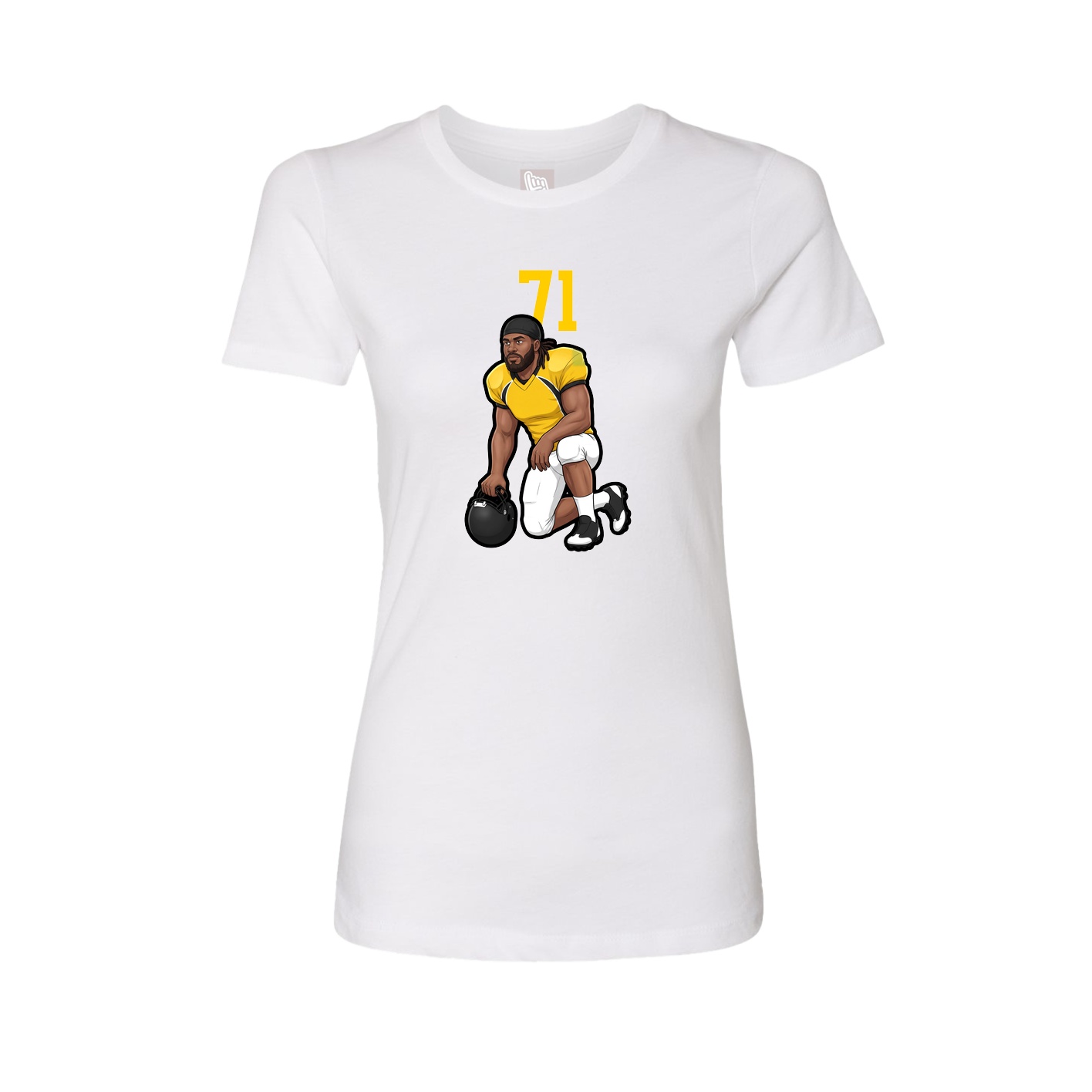 Fitted Women's Tee — Number Top in White
