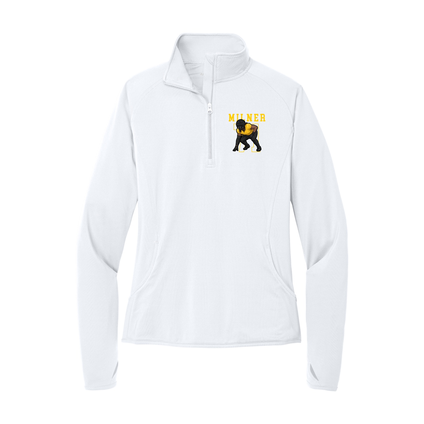 Women's Q-Zip Pullover — Shirsey in White