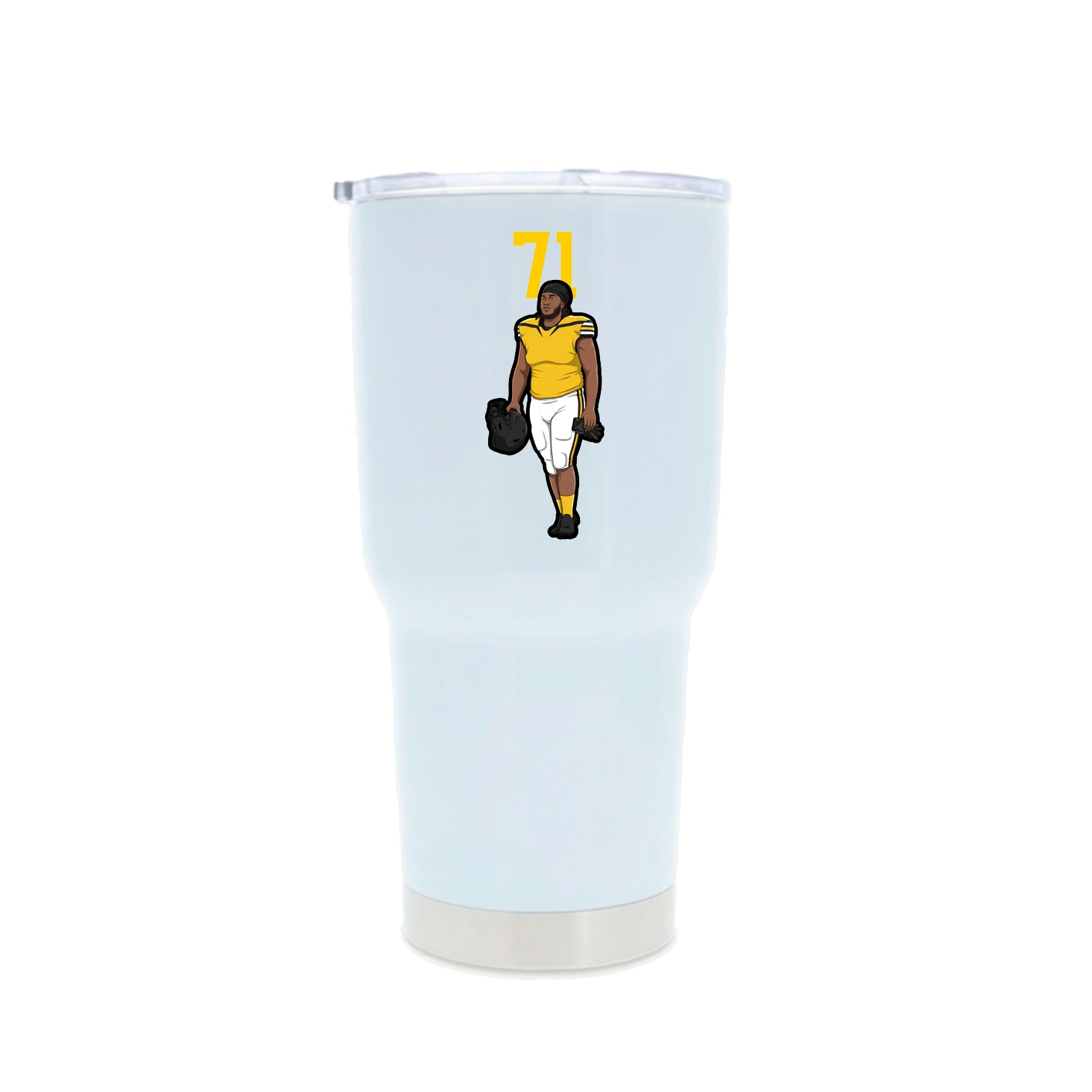 30oz Stainless Steel Tumbler — Number Top in White