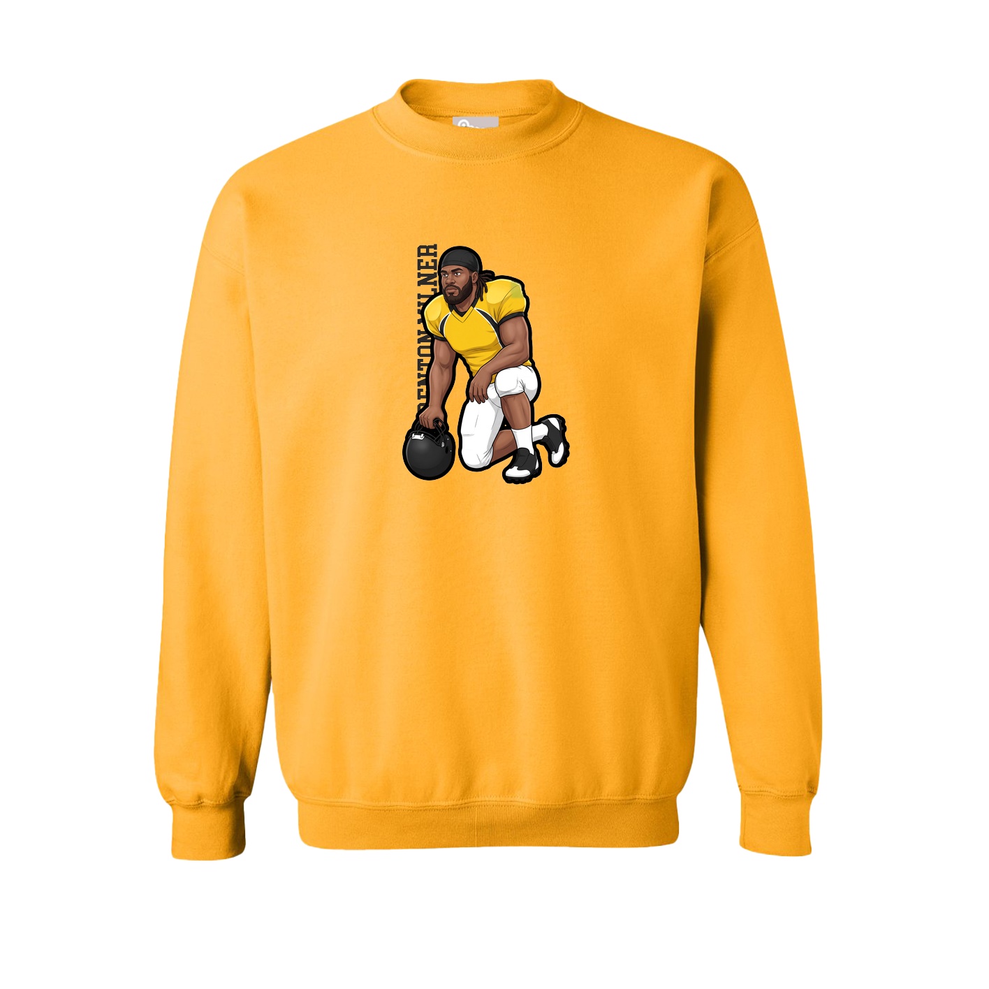 Fleece Crew — Name Vertical in Gold