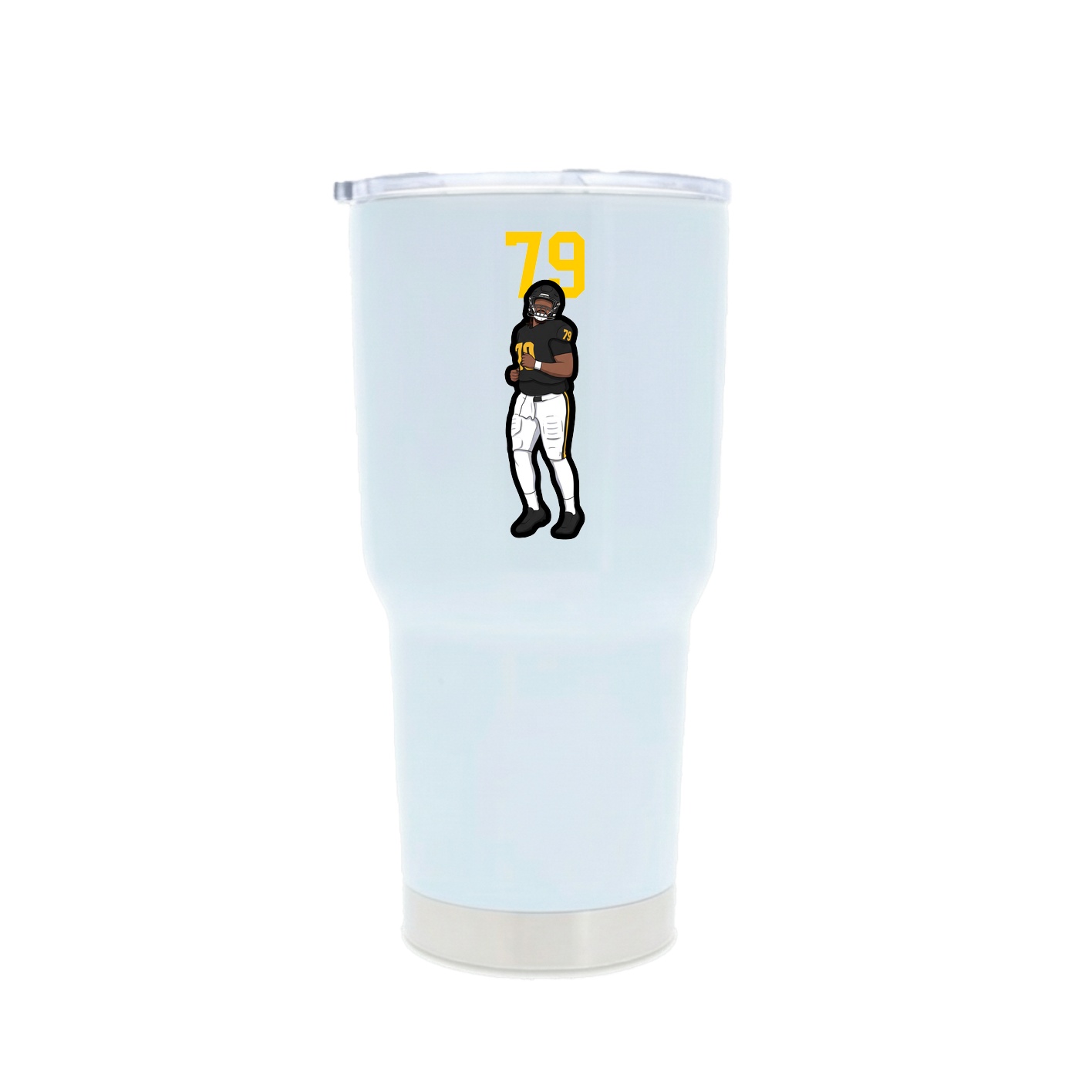 30oz Stainless Steel Tumbler — Number Top in White