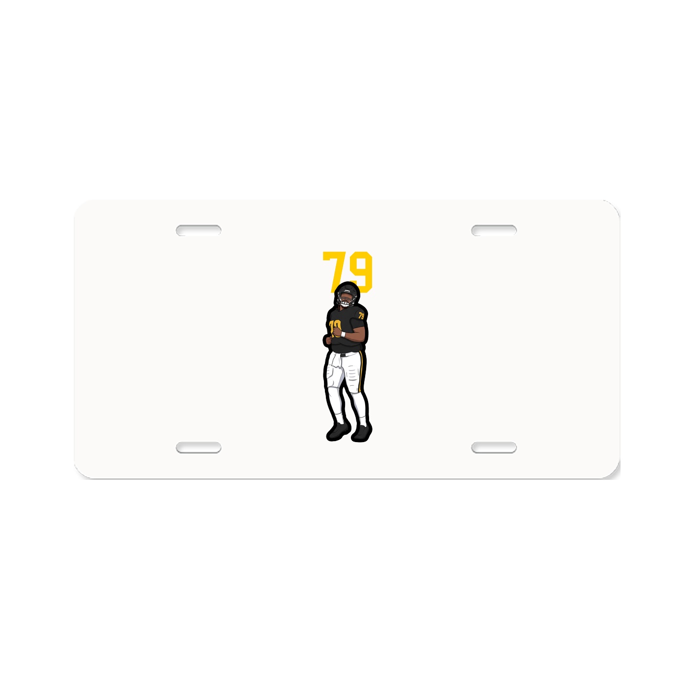 License Plate — Number Top in Classic