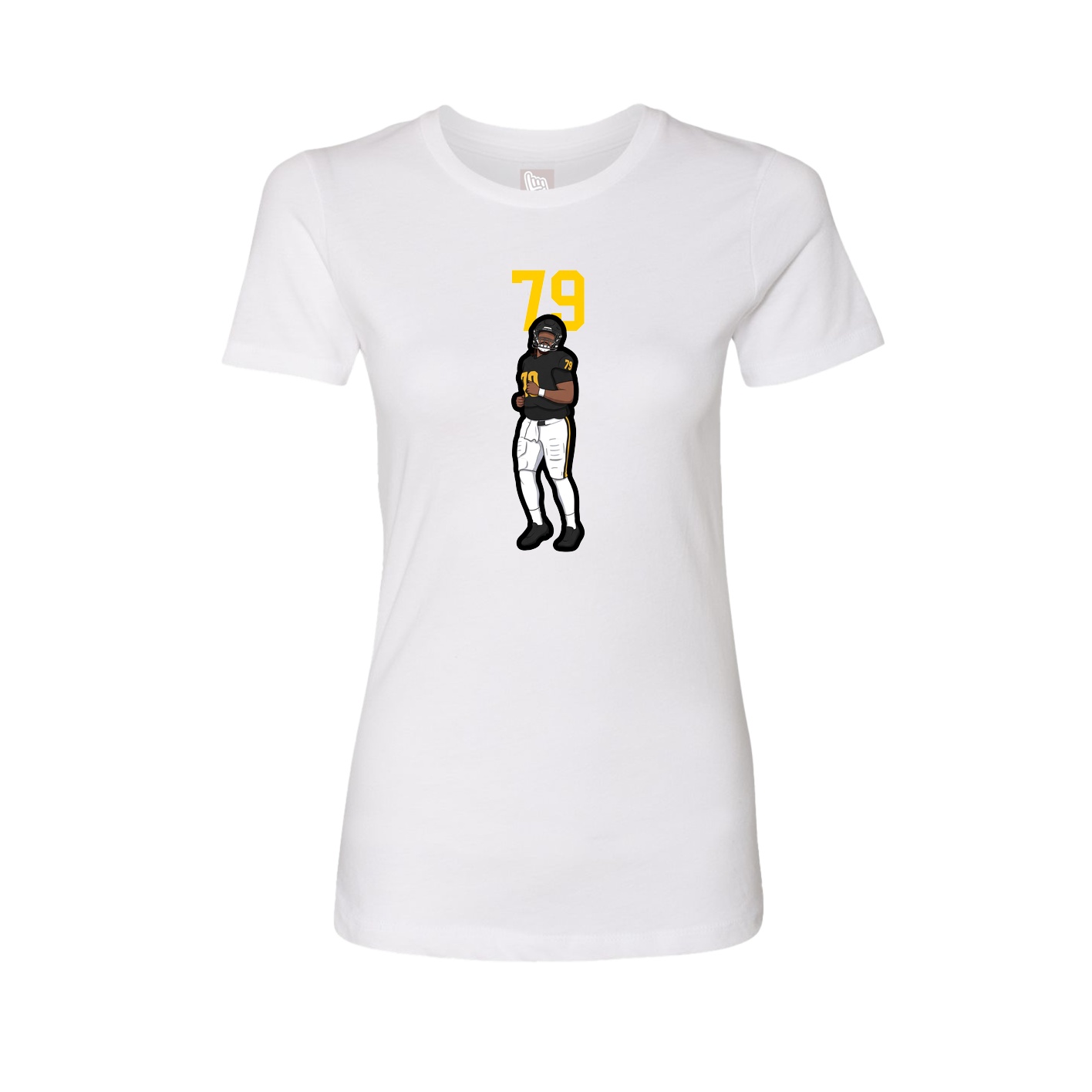 Fitted Women's Tee — Number Top in White