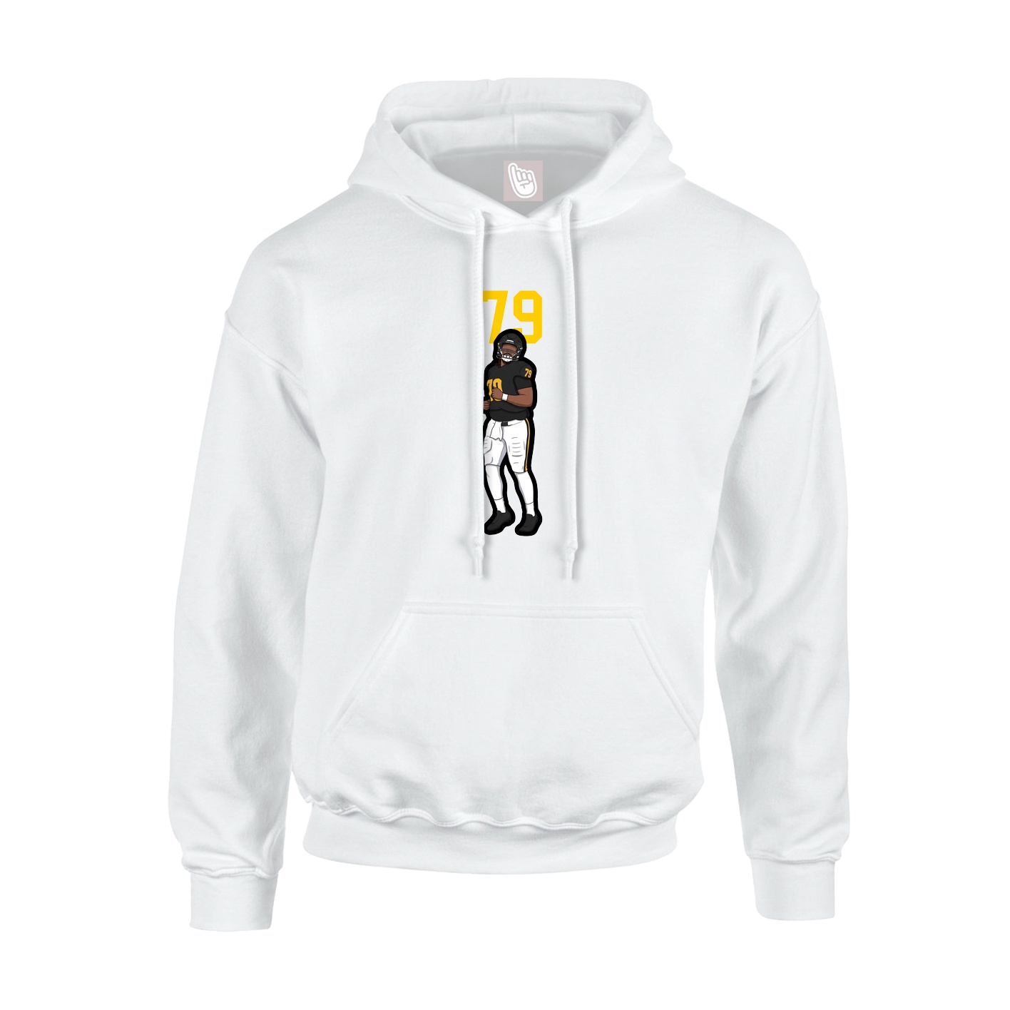 Hoodie — Number Top in White