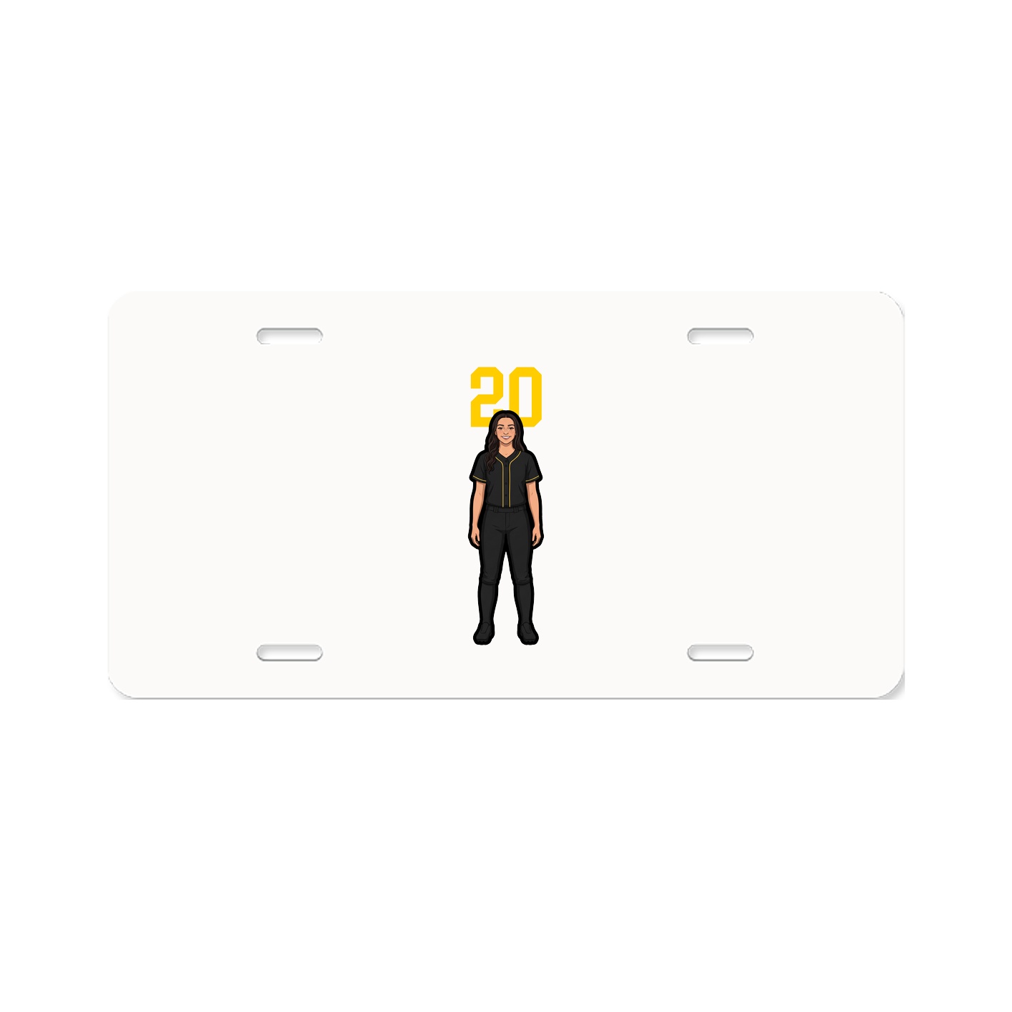 License Plate — Number Top in Classic