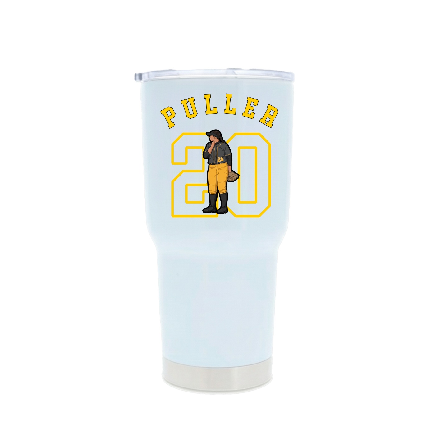 30oz Stainless Steel Tumbler — Shirsey Arch in White