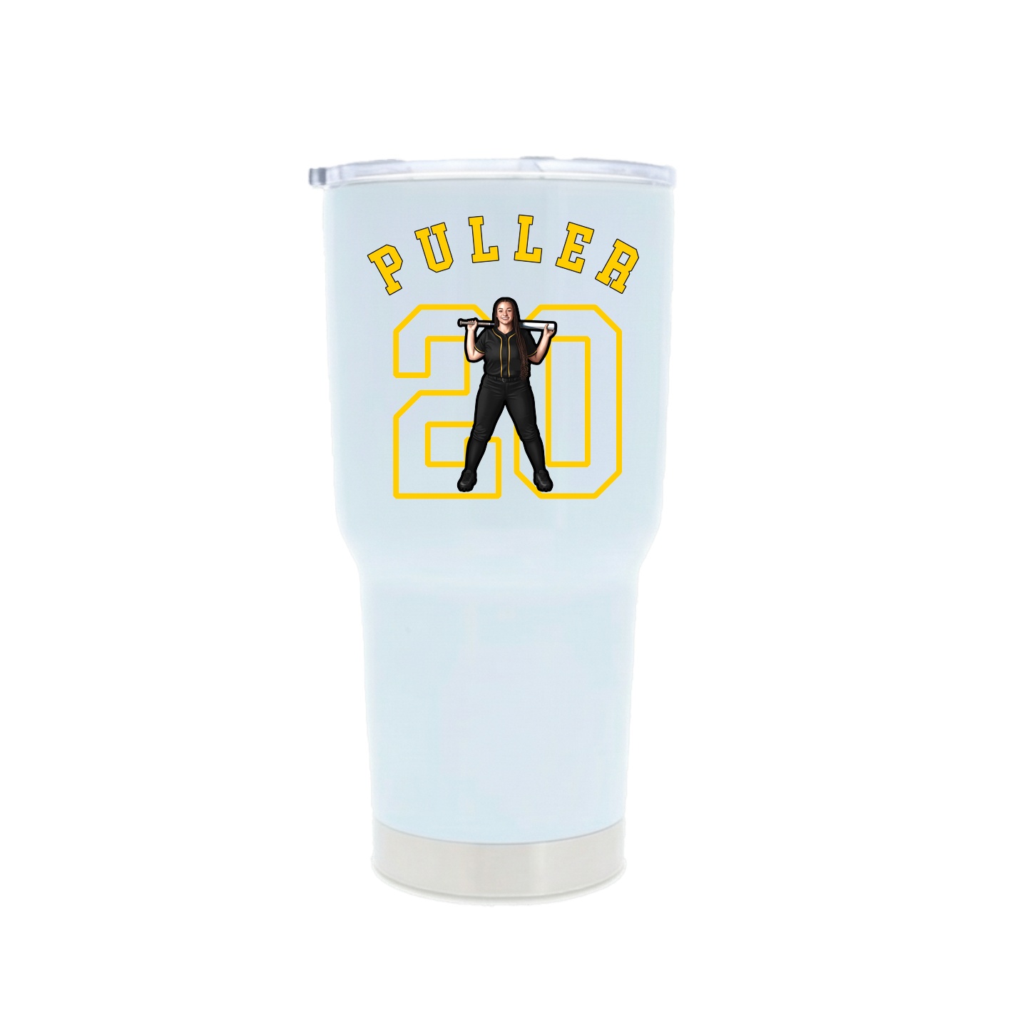 30oz Stainless Steel Tumbler — Shirsey Arch in White
