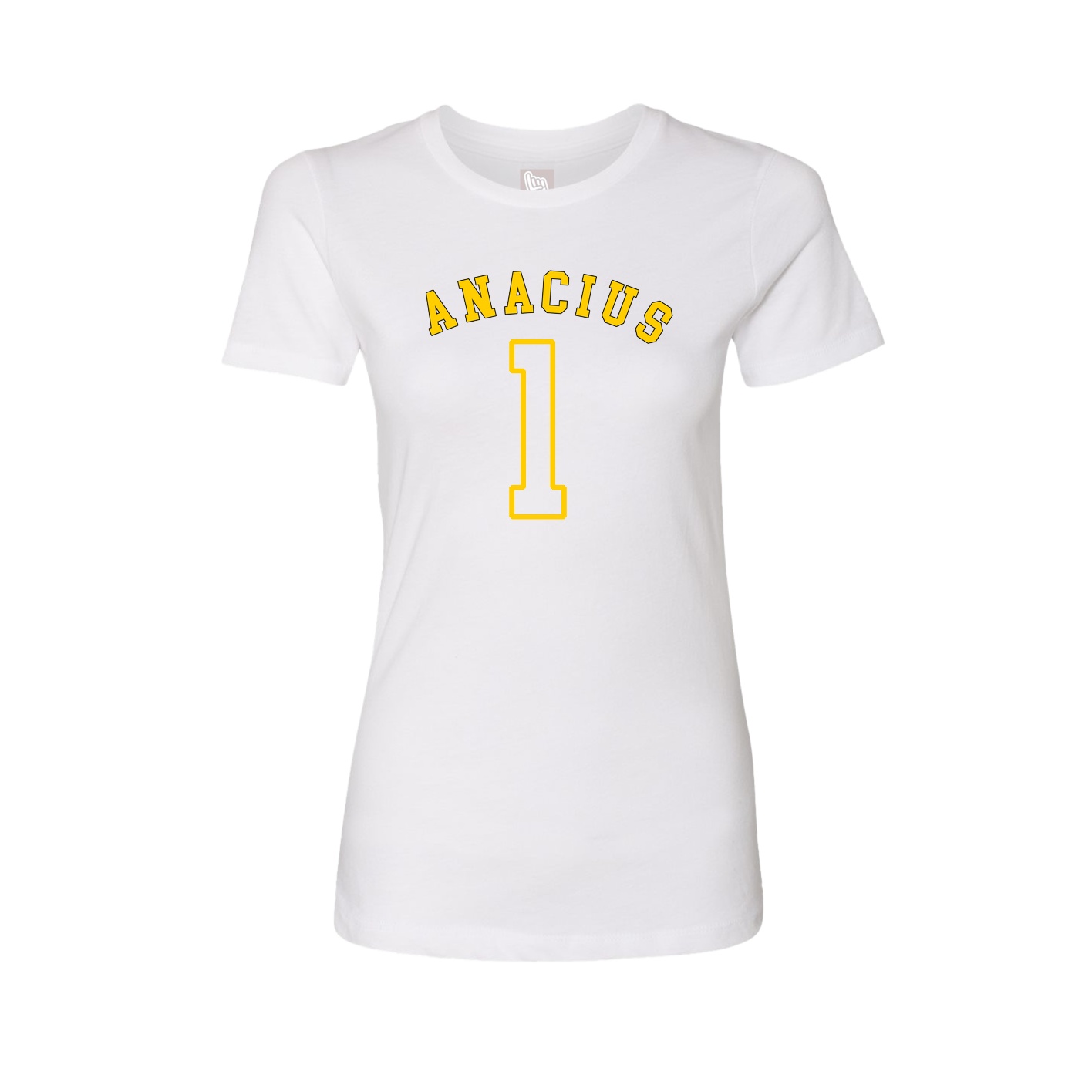 Fitted Women's Tee — Shirsey Arch in White