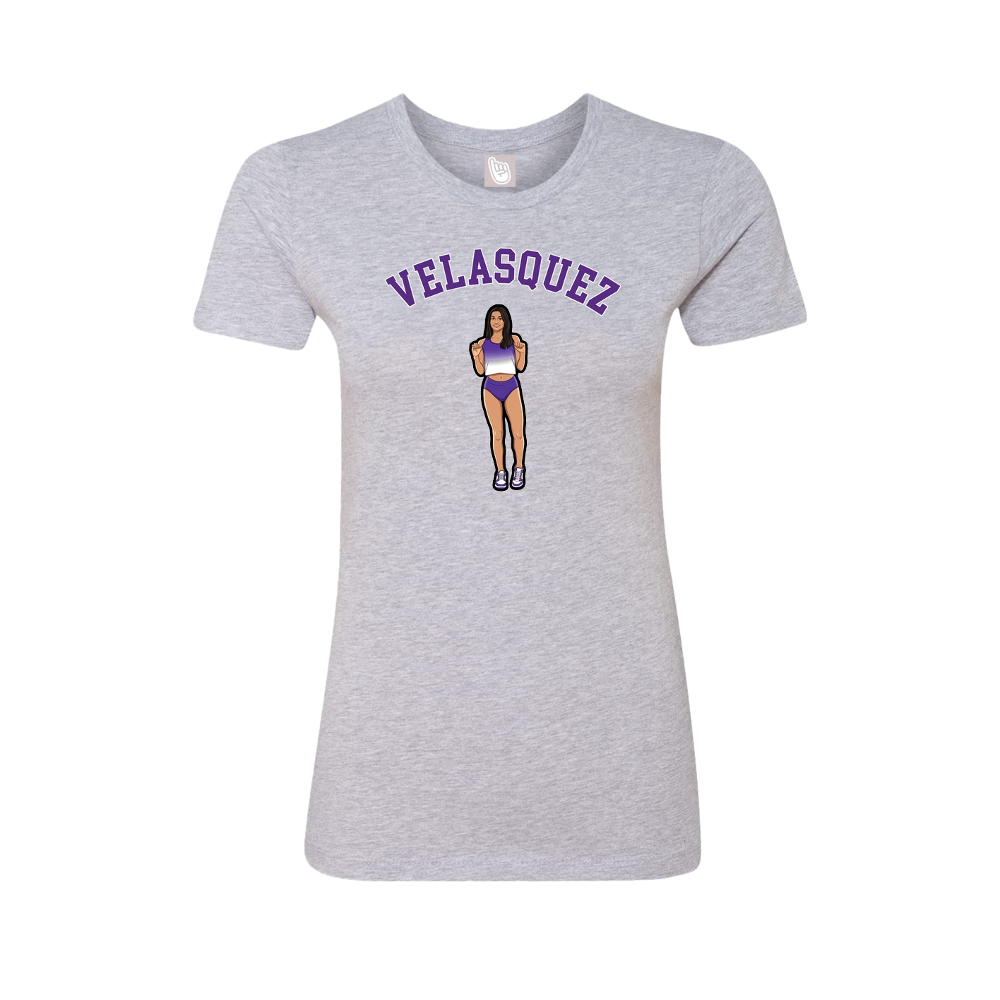 Fitted Women's Tee — Shirsey Arch in Grey
