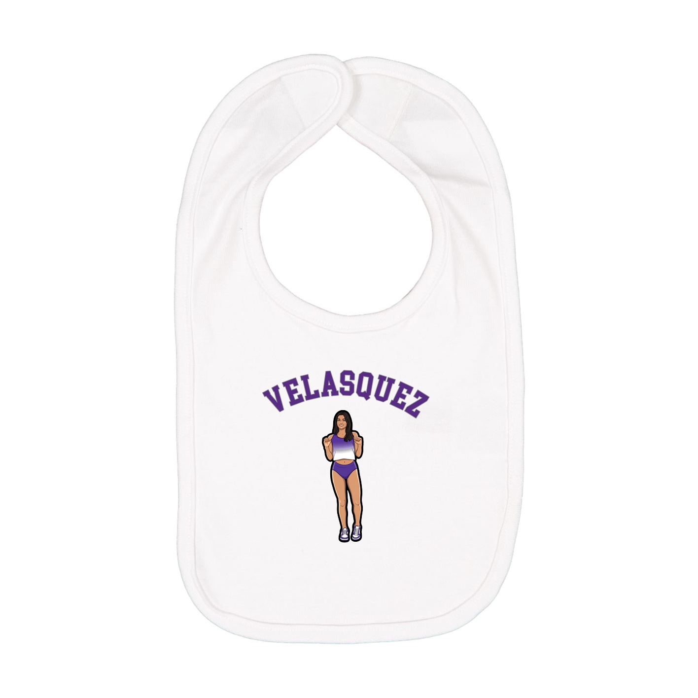 Infant Bib — Shirsey Arch in White
