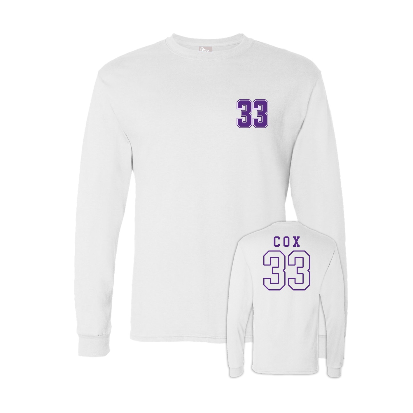 Long Sleeve Tee — Chest Back in White