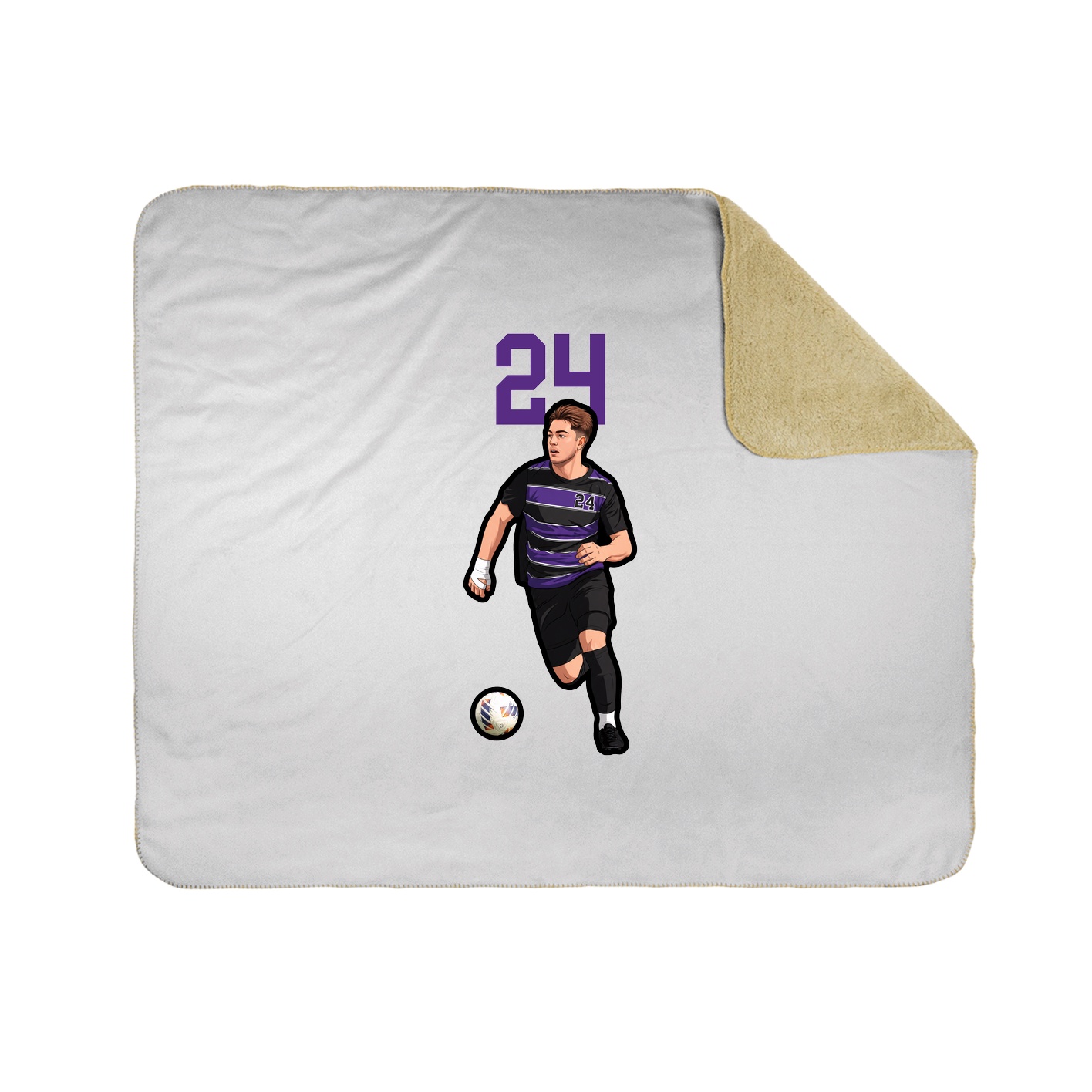Throw Blanket — Number Top in White