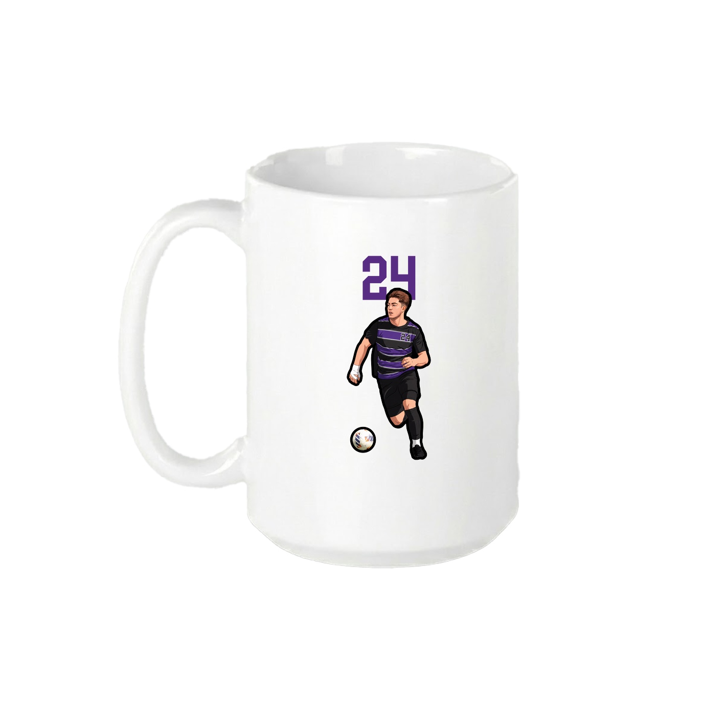 15oz Coffee Mug — Number Top in White