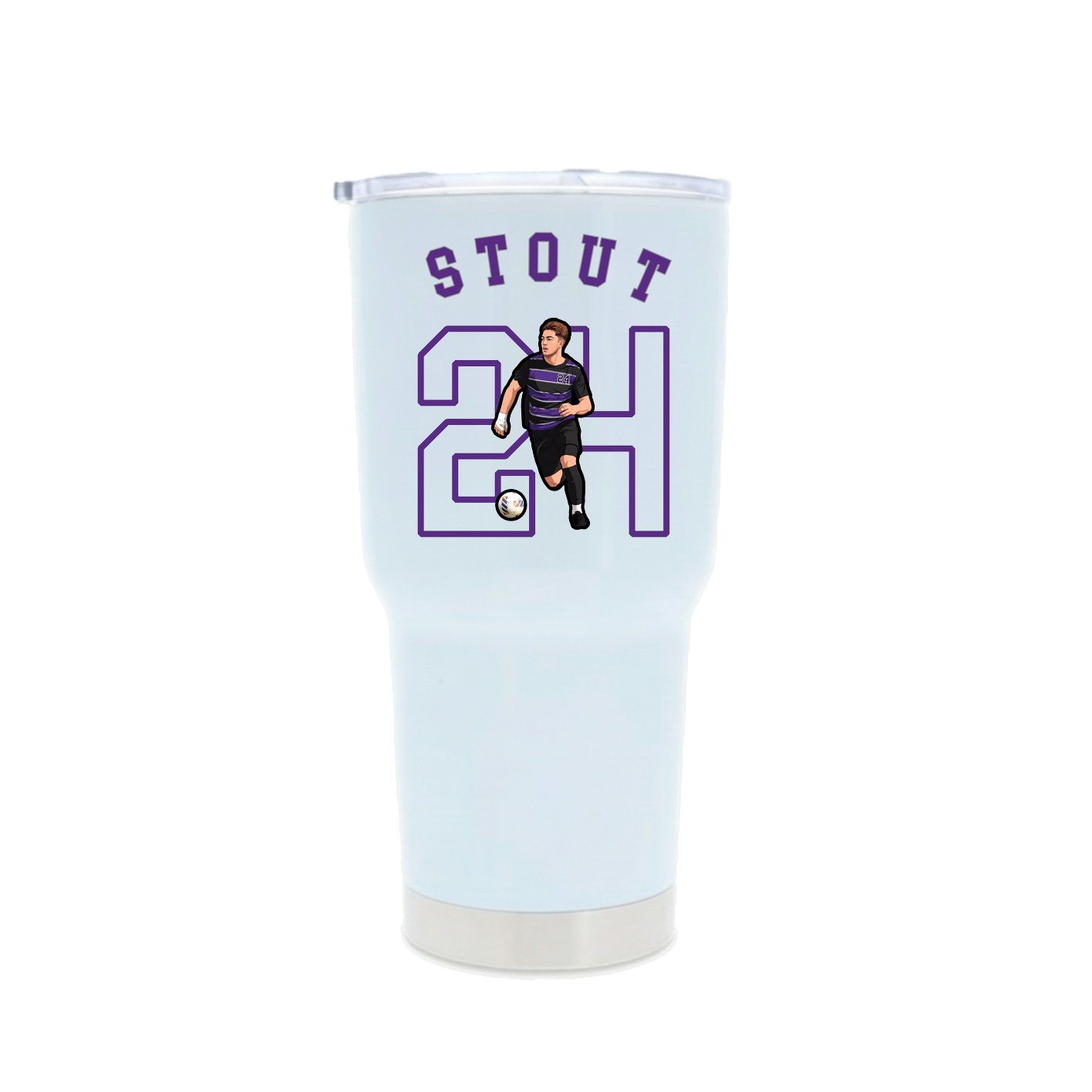 30oz Stainless Steel Tumbler — Shirsey Arch in White