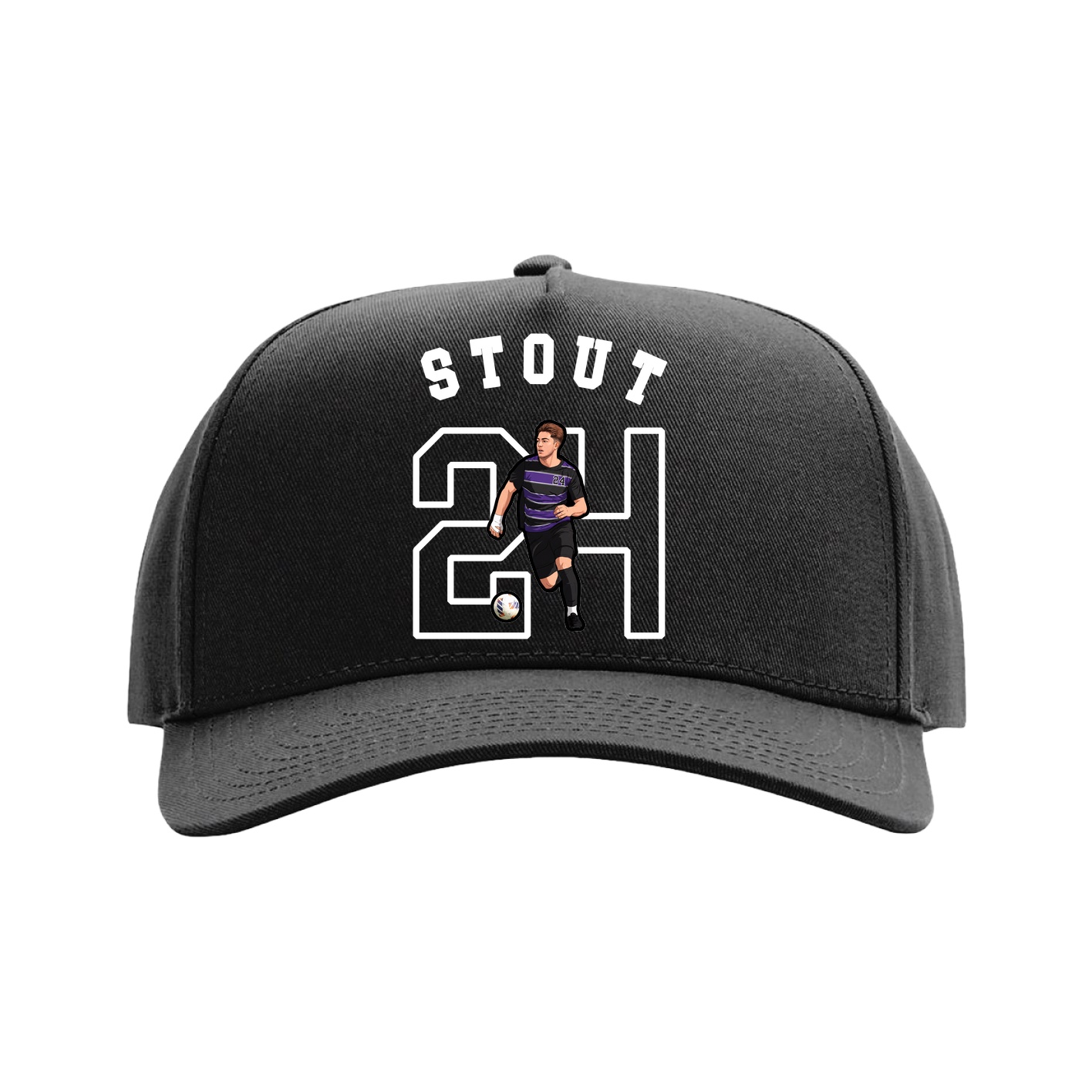 Full Fabric Five-Panel Champ Cap — Shirsey Arch in Black