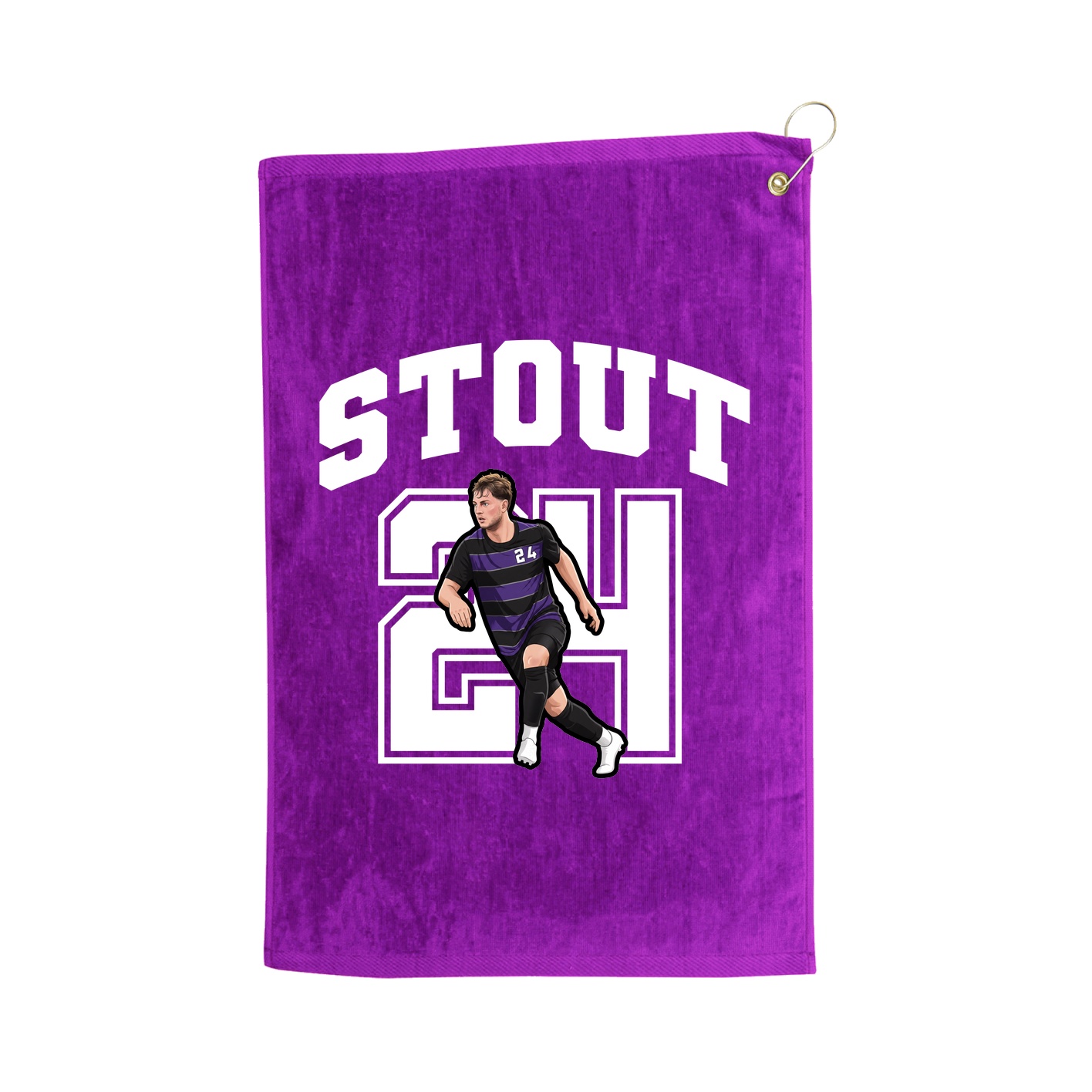 Golf Towel — Number in Purple