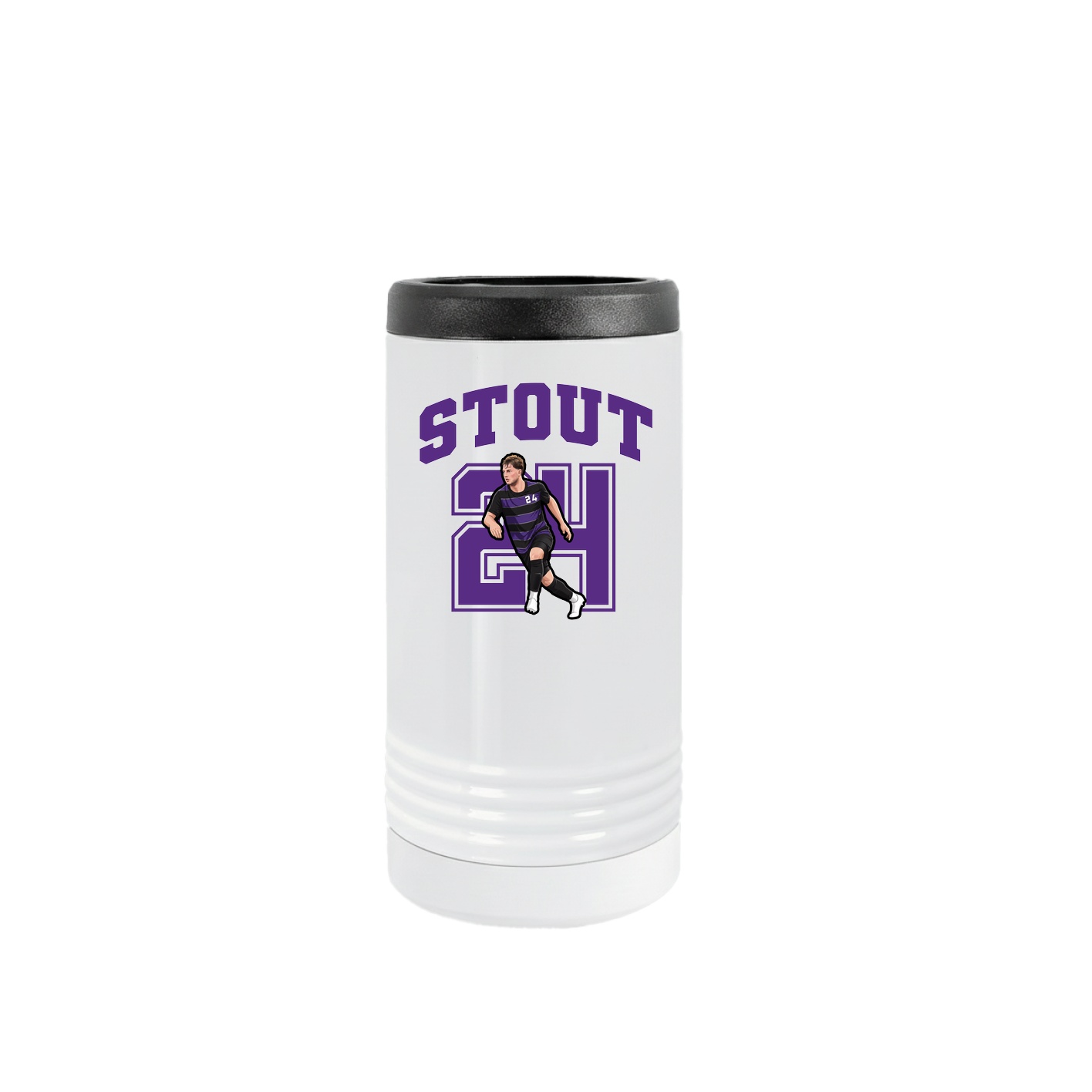 Slim Beverage Holder — Number in White