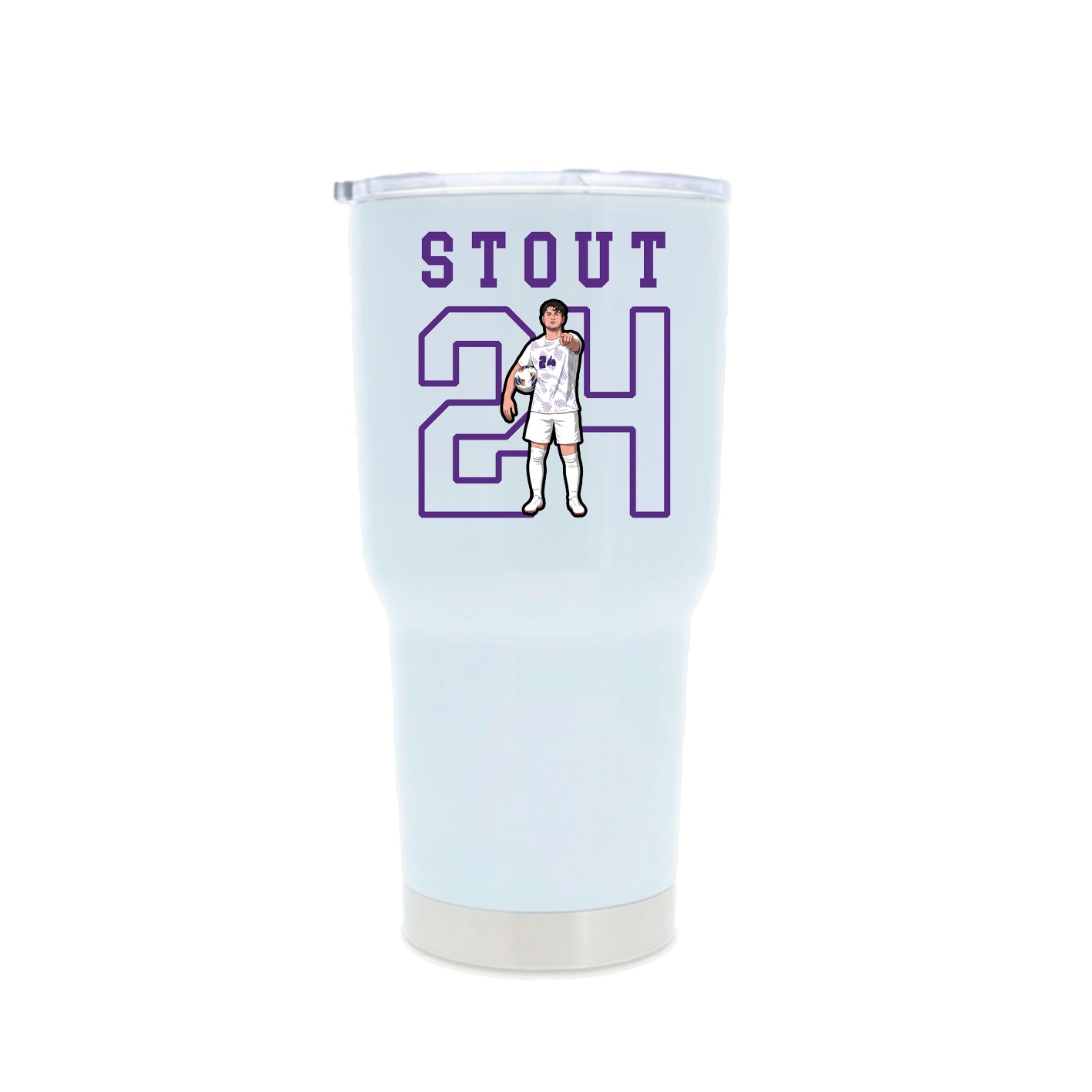 30oz Stainless Steel Tumbler — Shirsey in White