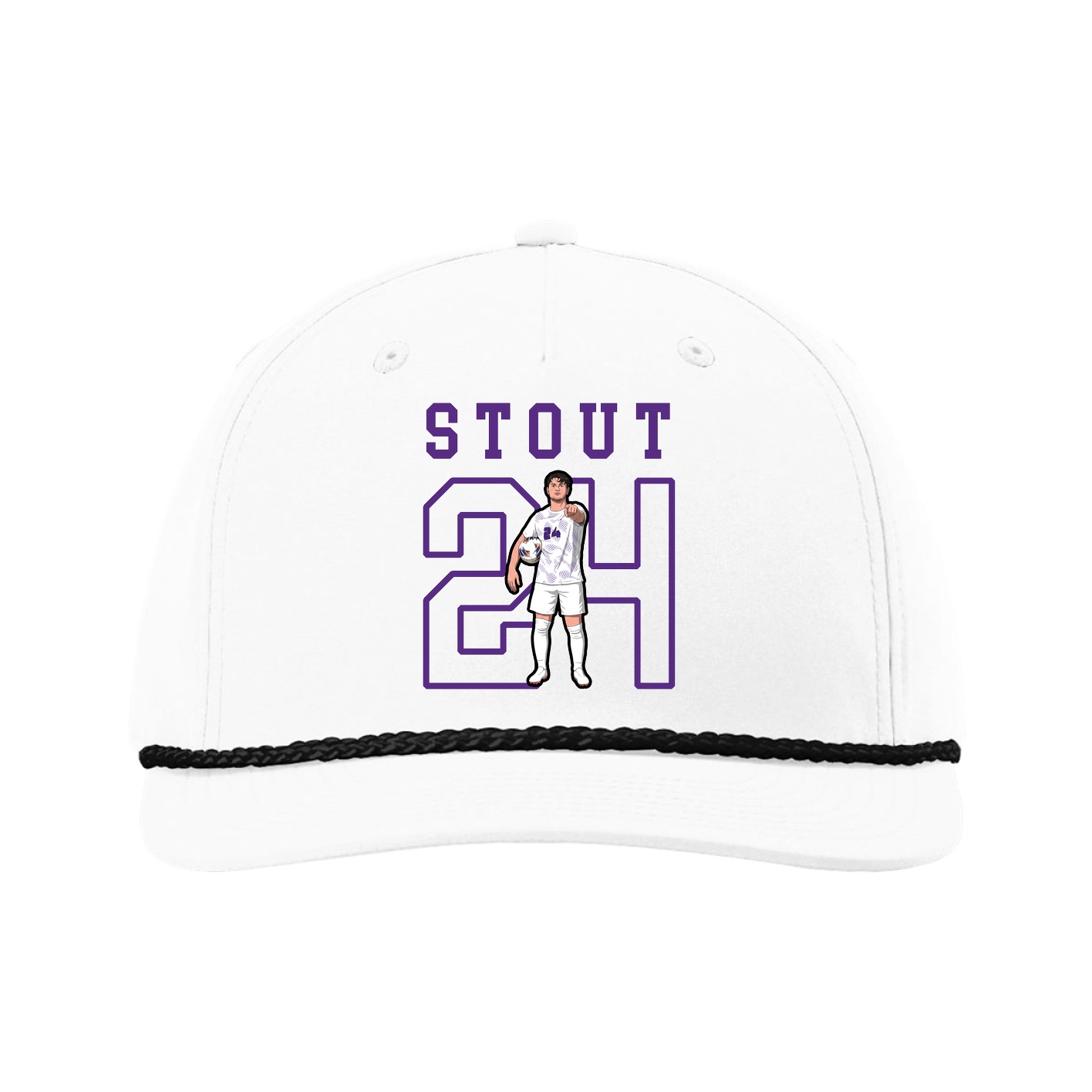 Five-Panel Classic Rope Cap — Shirsey in White