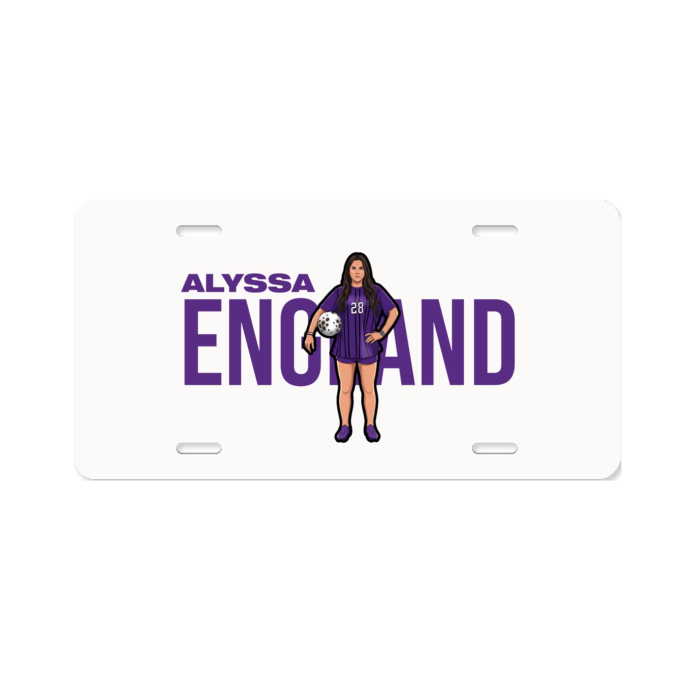 License Plate — Player Name in Classic