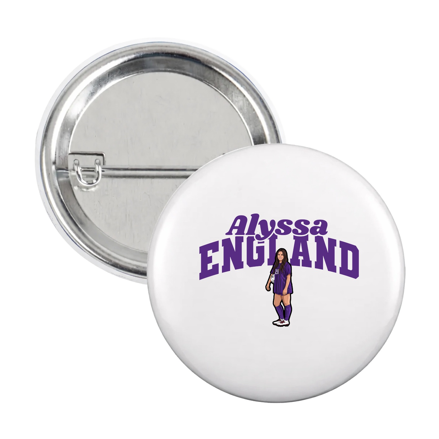 Game Day Button — Signature Arch in White