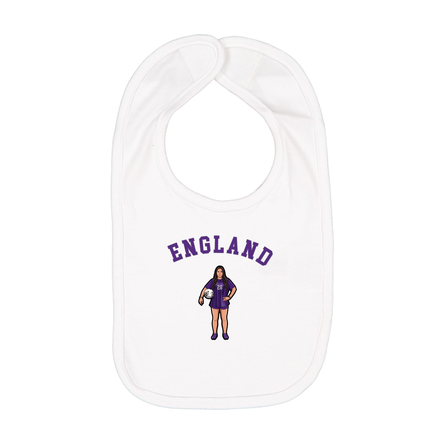 Infant Bib — Shirsey Arch in White