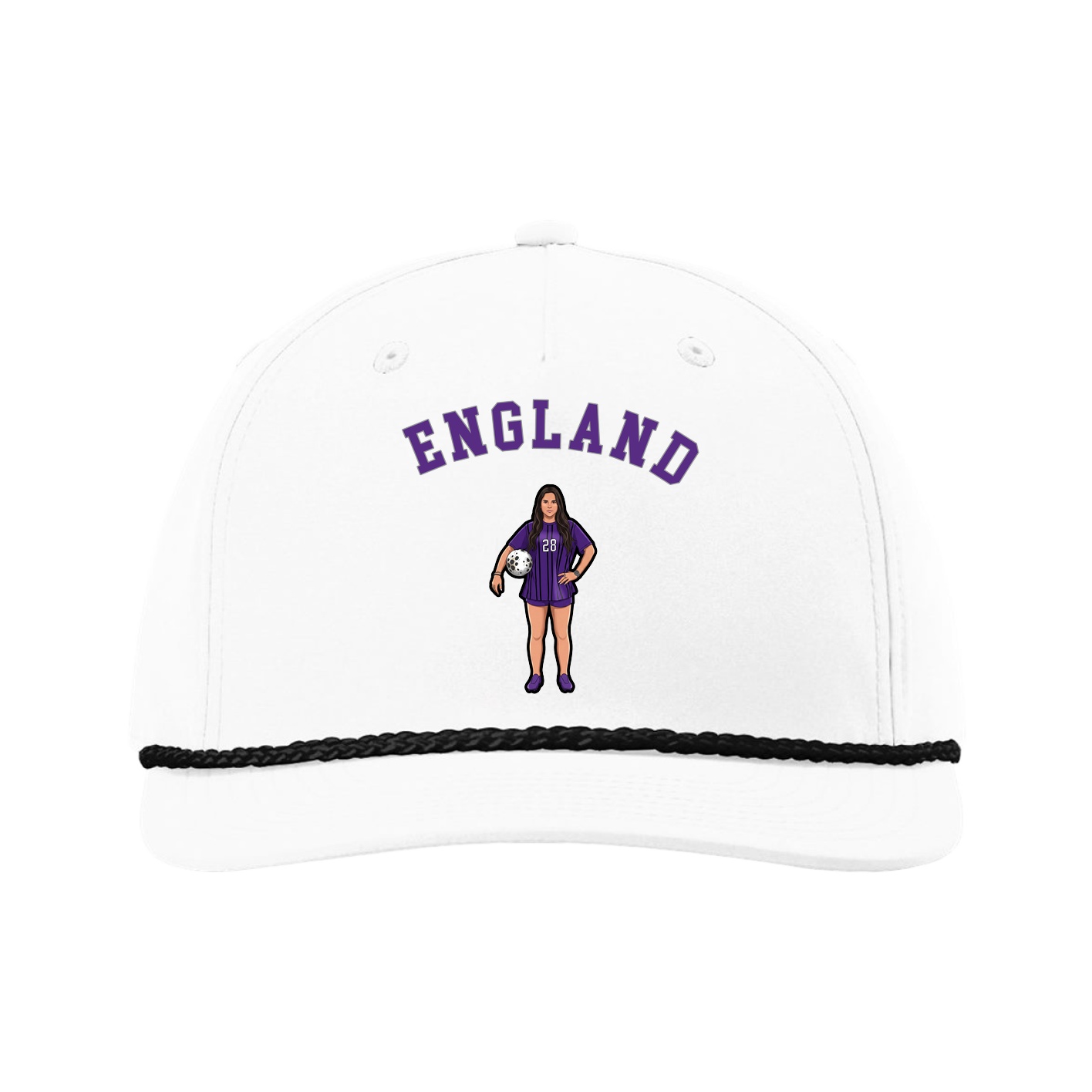 Five-Panel Classic Rope Cap — Shirsey Arch in White