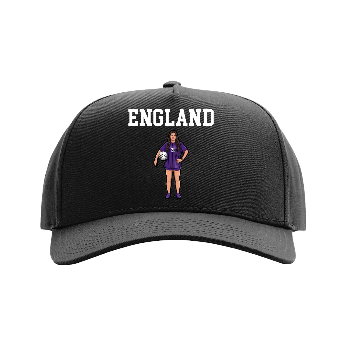 Full Fabric Five-Panel Champ Cap — Shirsey in Black