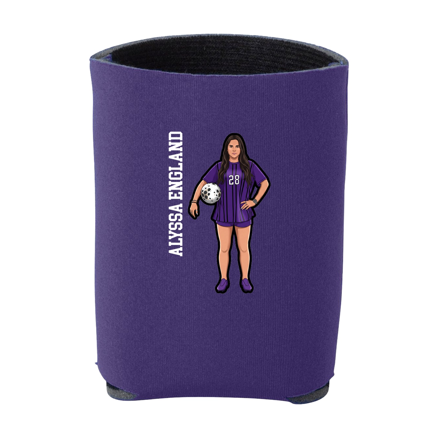 Can Holder — Name Vertical in Purple