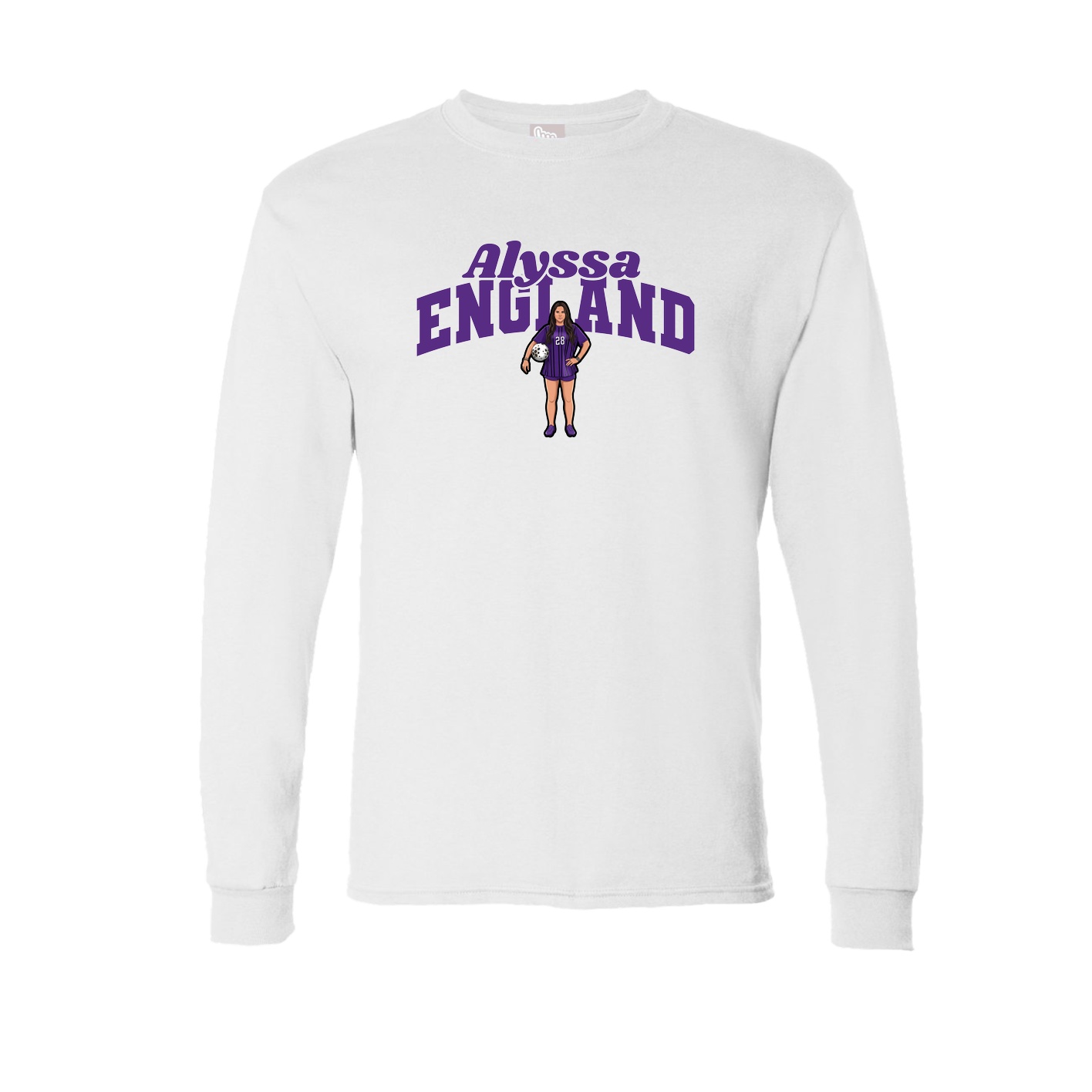 Long Sleeve Tee — Signature Arch in White