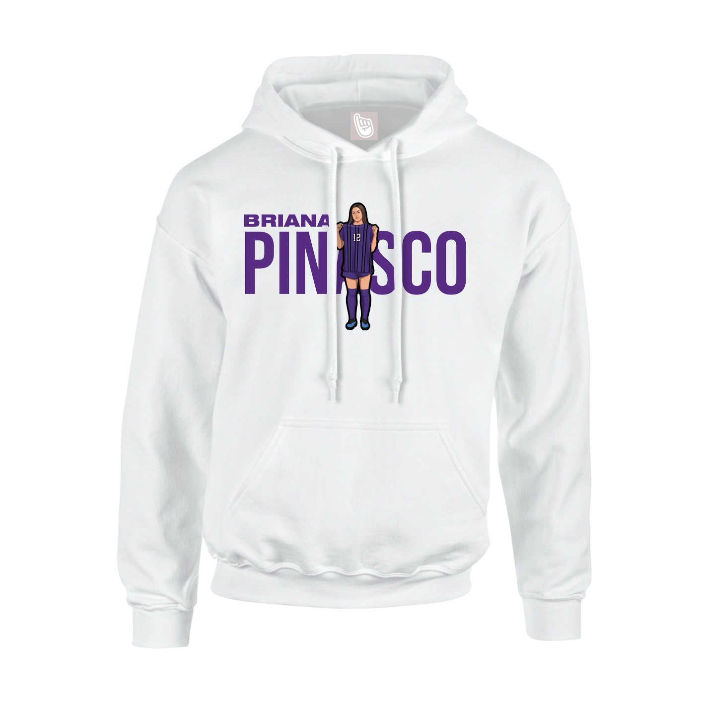 Youth Hoodie — Player Name in White